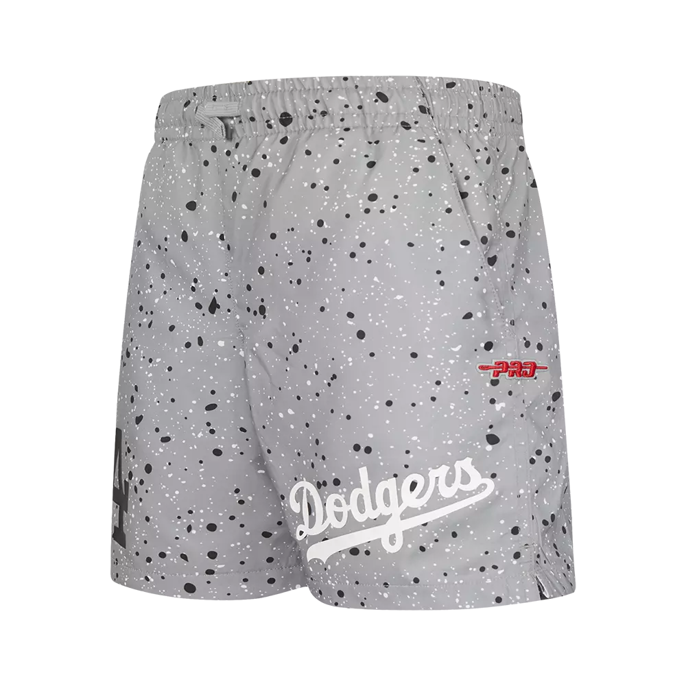 Pro Standard Youth Los Angeles Dodgers Cement Shorts-White/Grey - WHITE/GREY