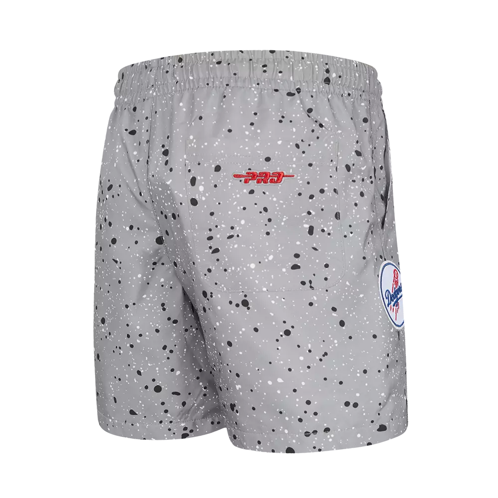 Pro Standard Youth Los Angeles Dodgers Cement Shorts-White/Grey - WHITE/GREY
