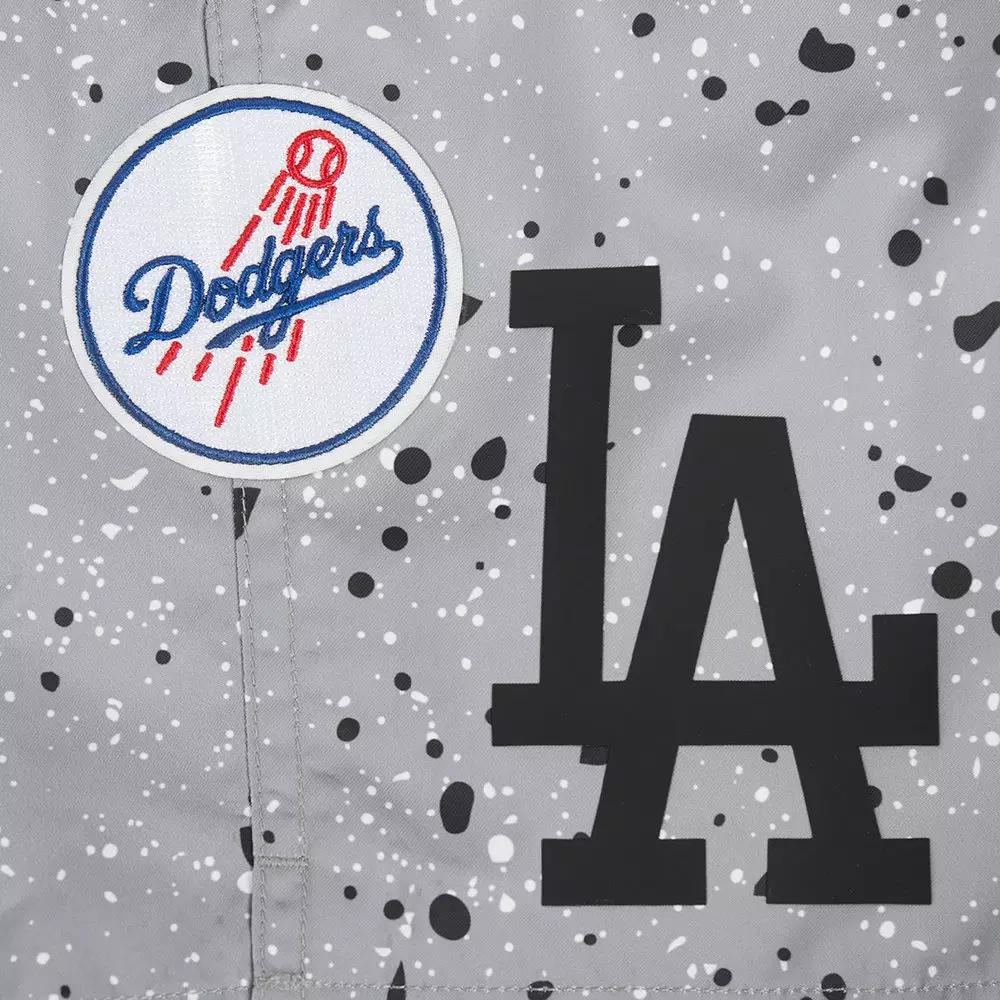 Pro Standard Youth Los Angeles Dodgers Cement Shorts-White/Grey - WHITE/GREY