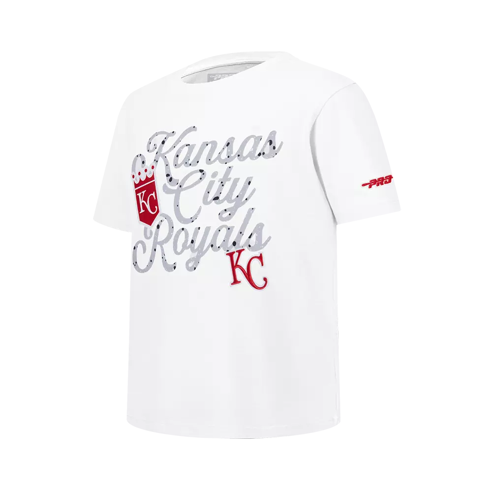 Pro Standard Youth Kansas City Royals Cement Tee-White/Grey - WHITE/GREY