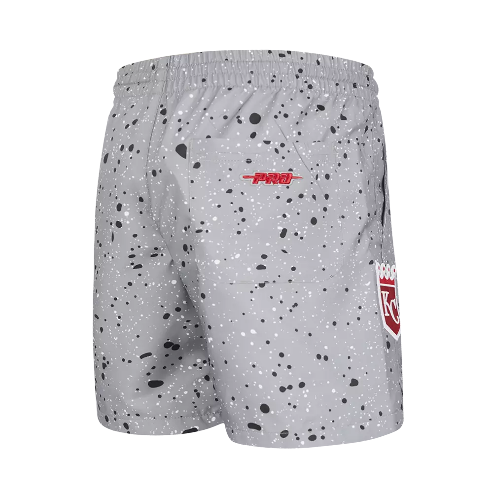 Pro Standard Youth Kansas City Royals Cement Shorts-White/Grey - WHITE/GREY