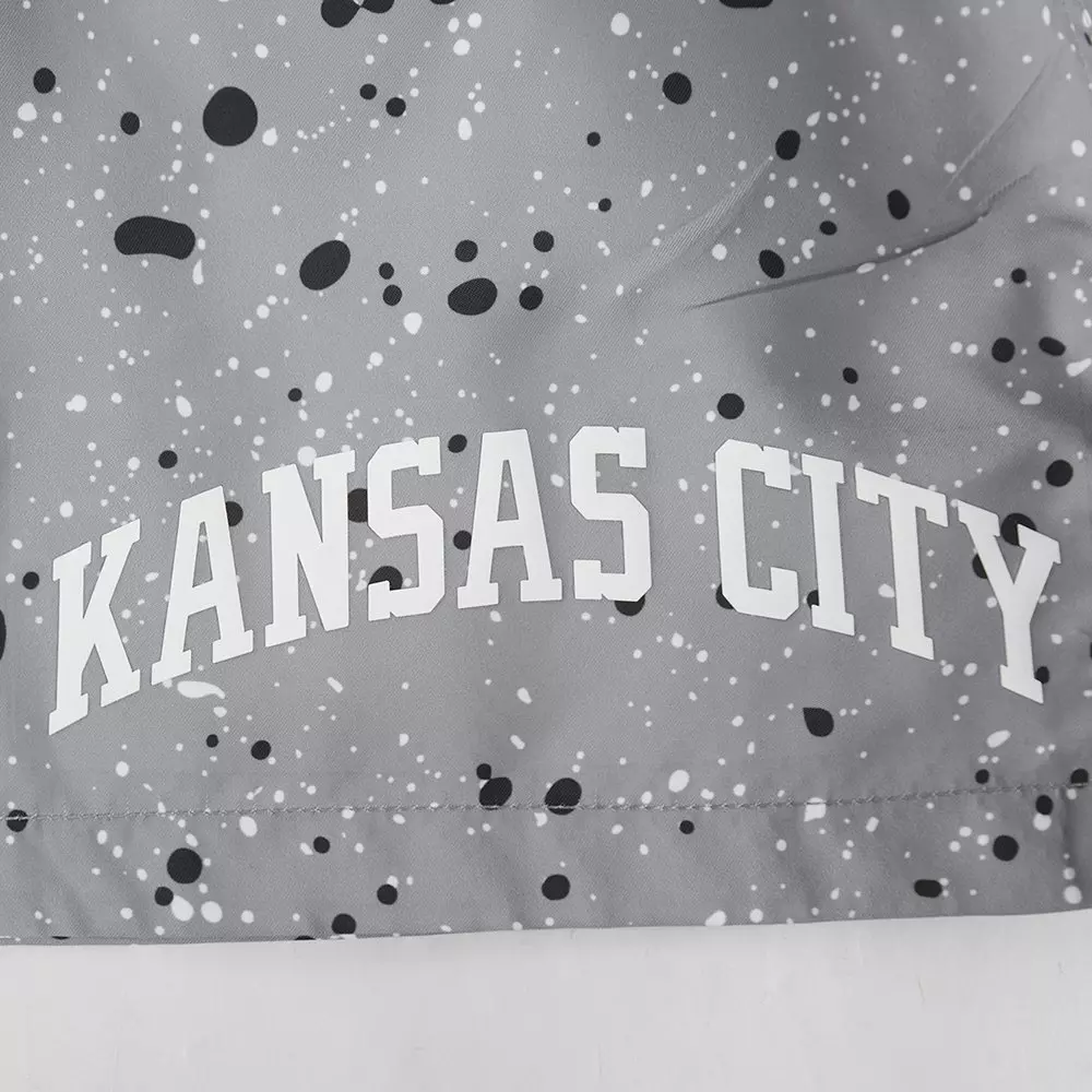 Pro Standard Youth Kansas City Royals Cement Shorts-White/Grey - WHITE/GREY