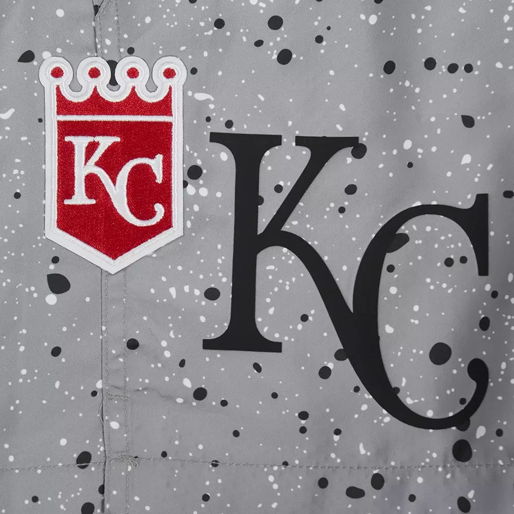 Pro Standard Youth Kansas City Royals Cement Shorts-White/Grey - WHITE/GREY