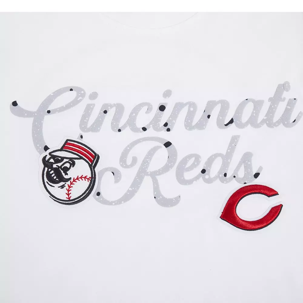 Pro Standard Youth Cincinnati Reds Cement Tee-White/Grey - WHITE/GREY