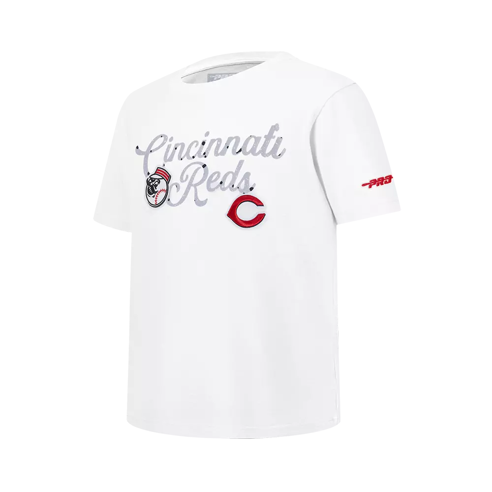 Pro Standard Youth Cincinnati Reds Cement Tee-White/Grey - WHITE/GREY