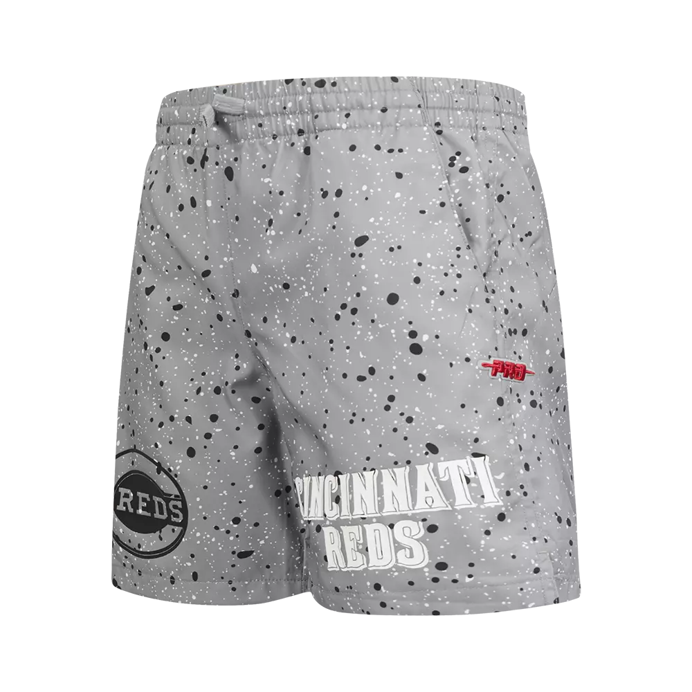 Pro Standard Youth Cincinnati Reds Cement Shorts-White/Grey - WHITE/GREY