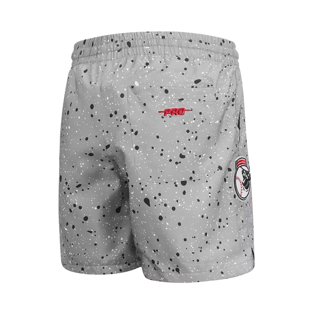 Pro Standard Youth Cincinnati Reds Cement Shorts-White/Grey - WHITE/GREY