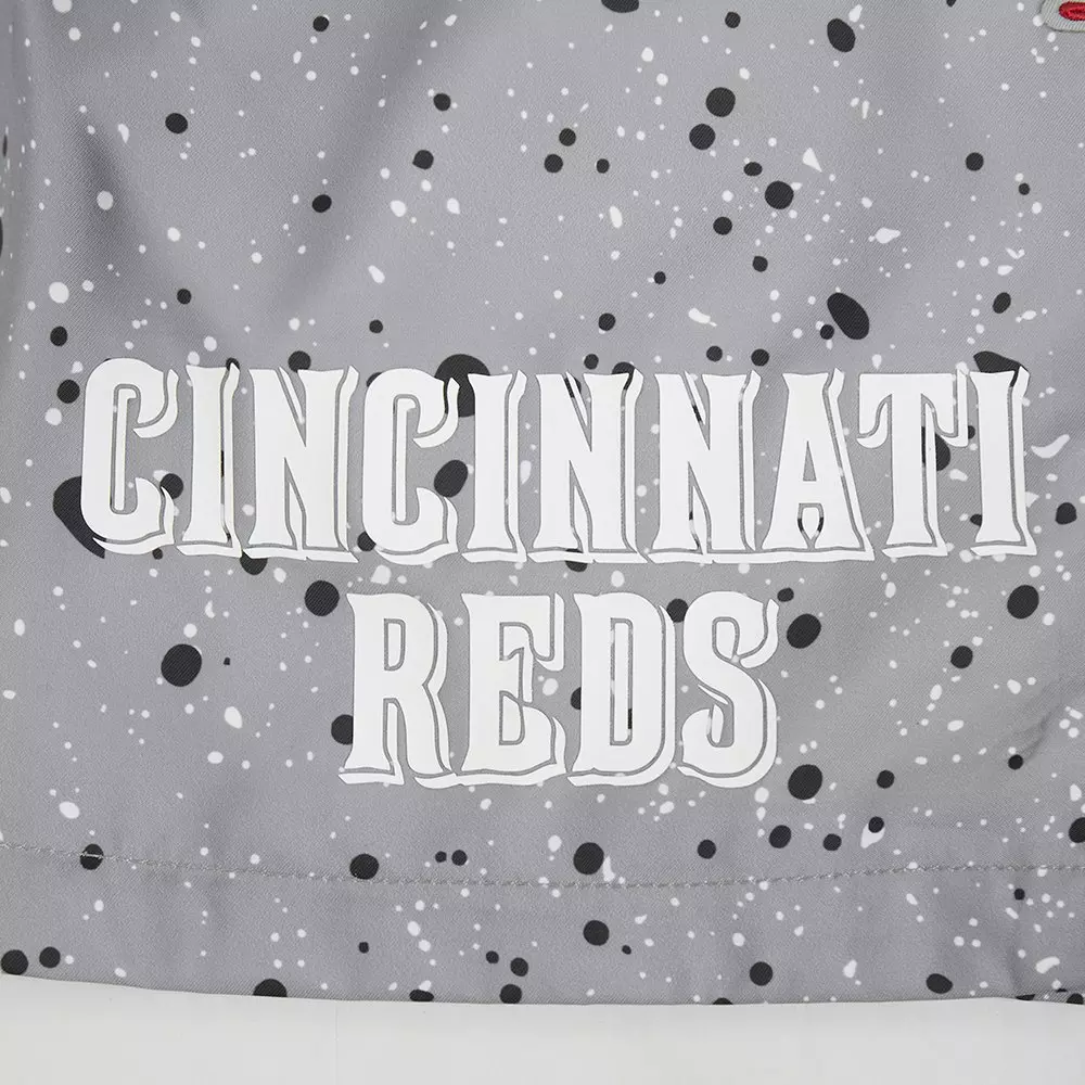 Pro Standard Youth Cincinnati Reds Cement Shorts-White/Grey - WHITE/GREY