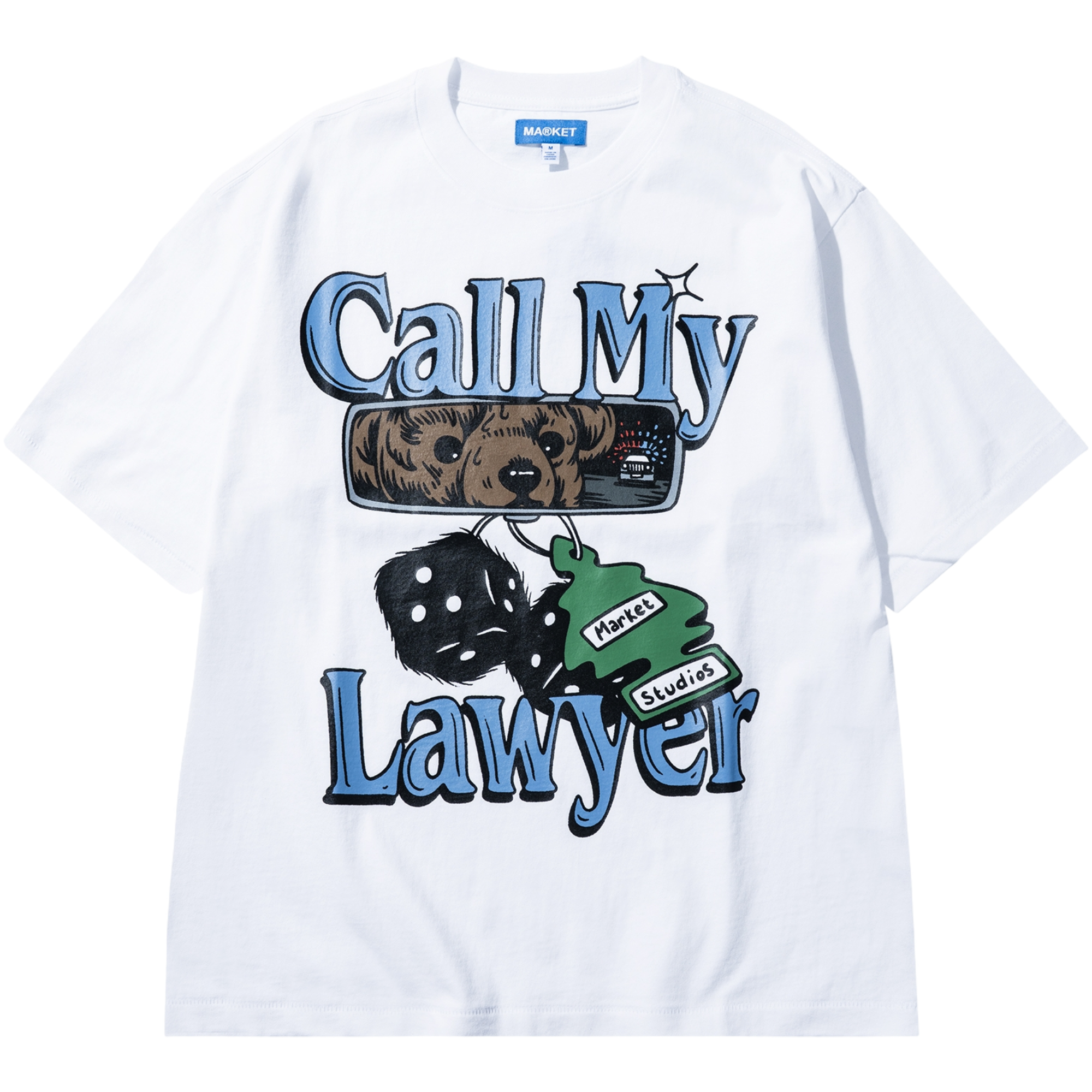 Market Men's Call My Lawyer Chase Tee - White - WHITE Thumbnail View 1