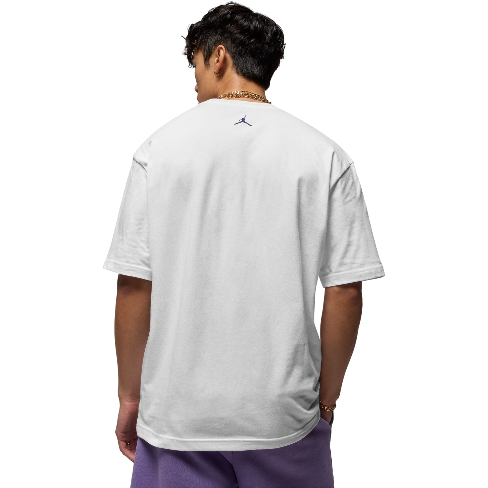 Jordan Men's AJ5 Grape Tee - White - WHITE Thumbnail View 2