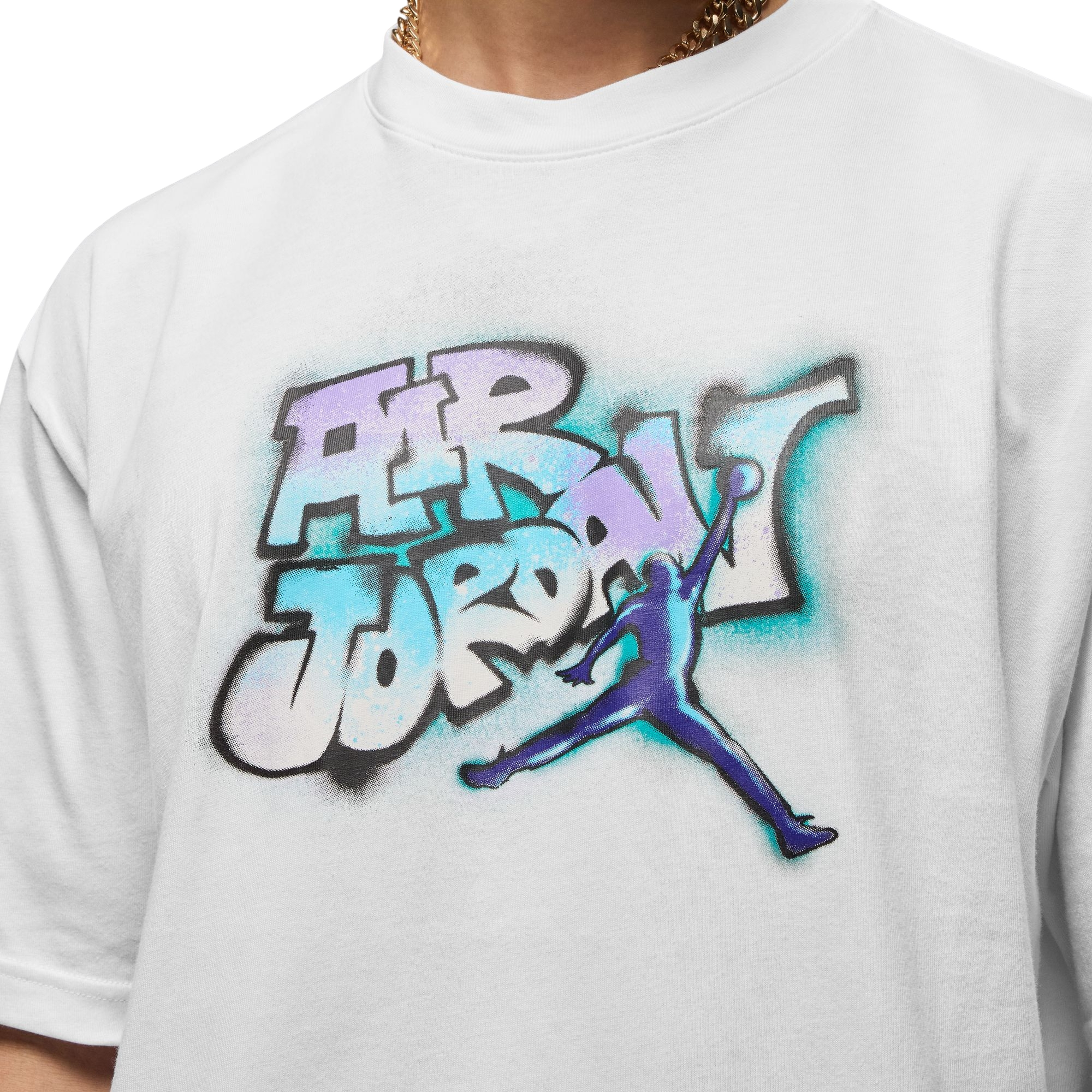 Jordan Men's AJ5 Grape Tee - White - WHITE Thumbnail View 4
