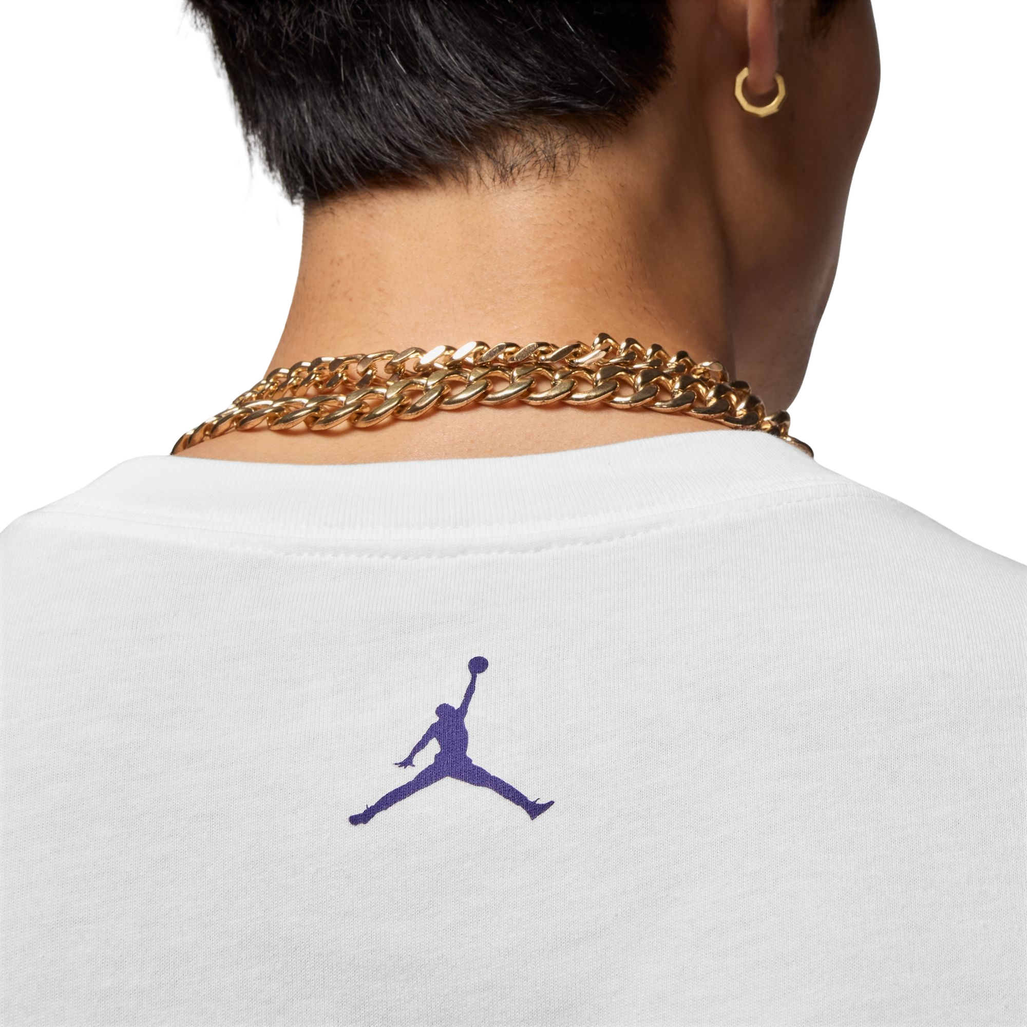 Jordan Men's AJ5 Grape Tee - White - WHITE Thumbnail View 5