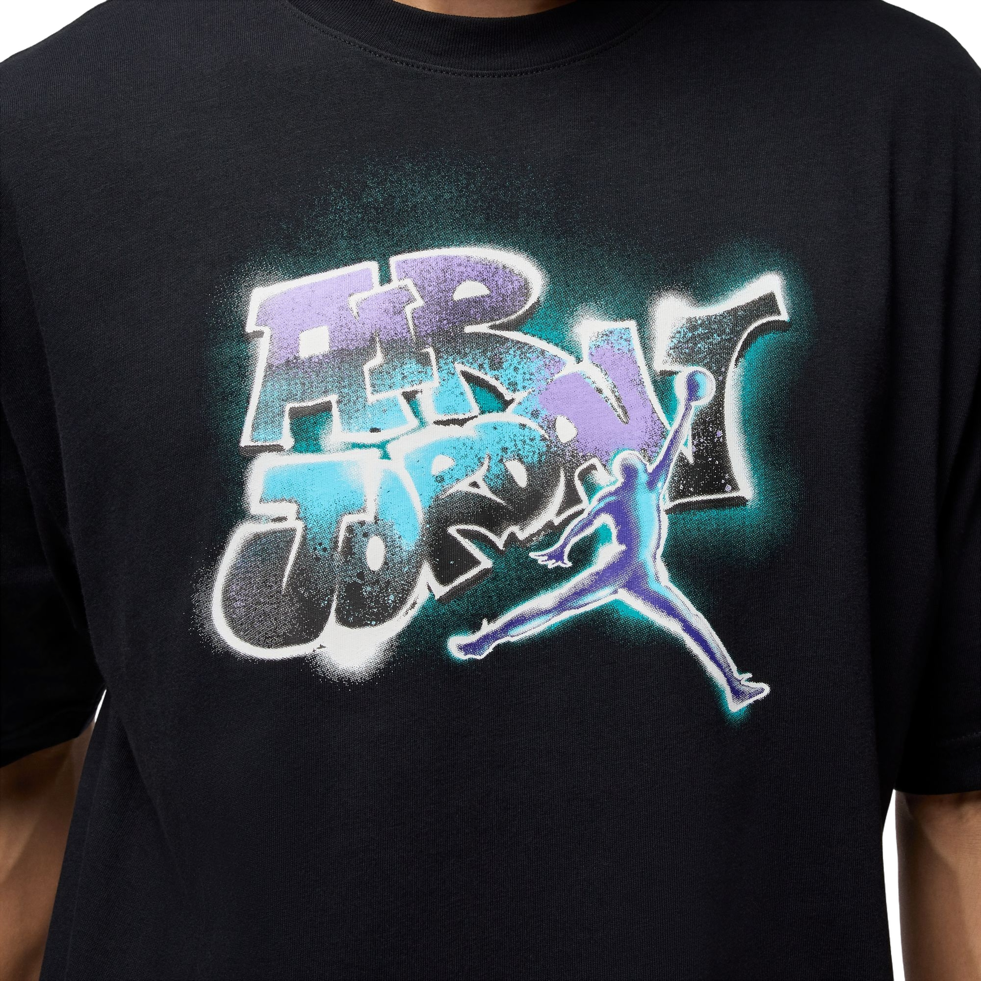 Jordan Men's AJ5 Tee - BLACK Thumbnail View 4