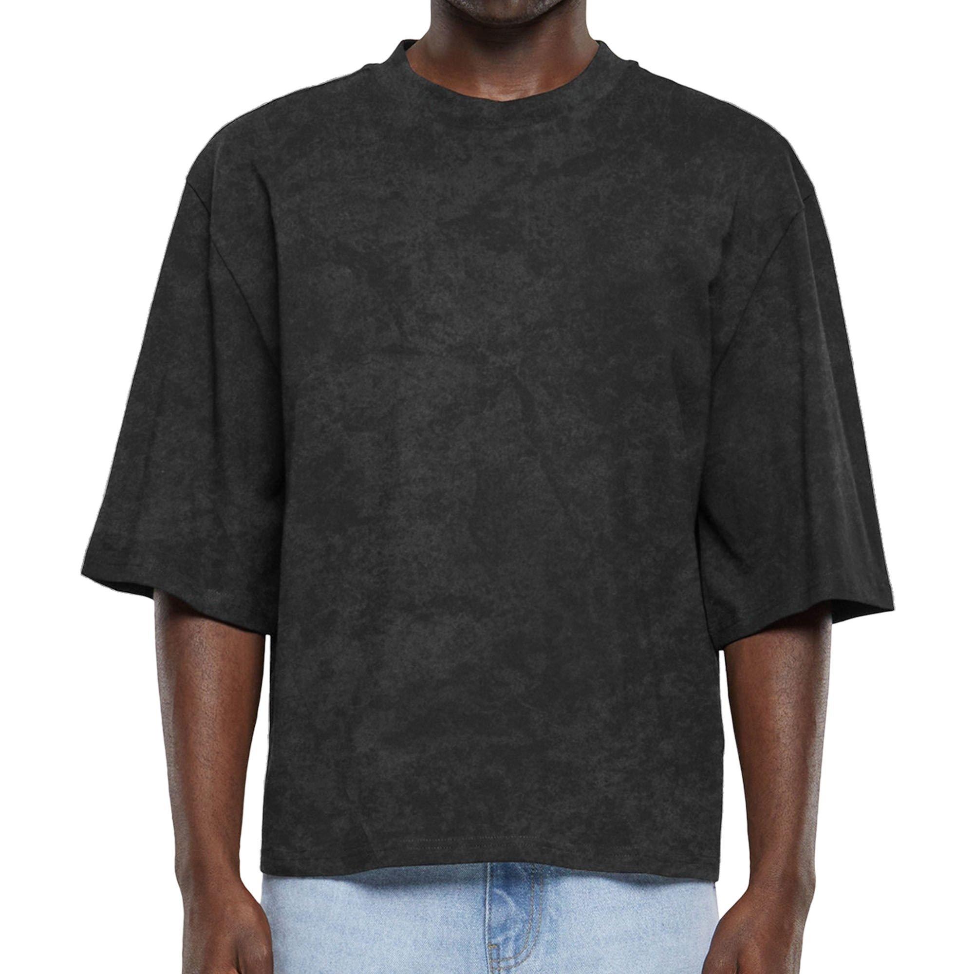 Forgotten Faces Men's Basic Crop Tee - Acid Black - BLACK Thumbnail View 1