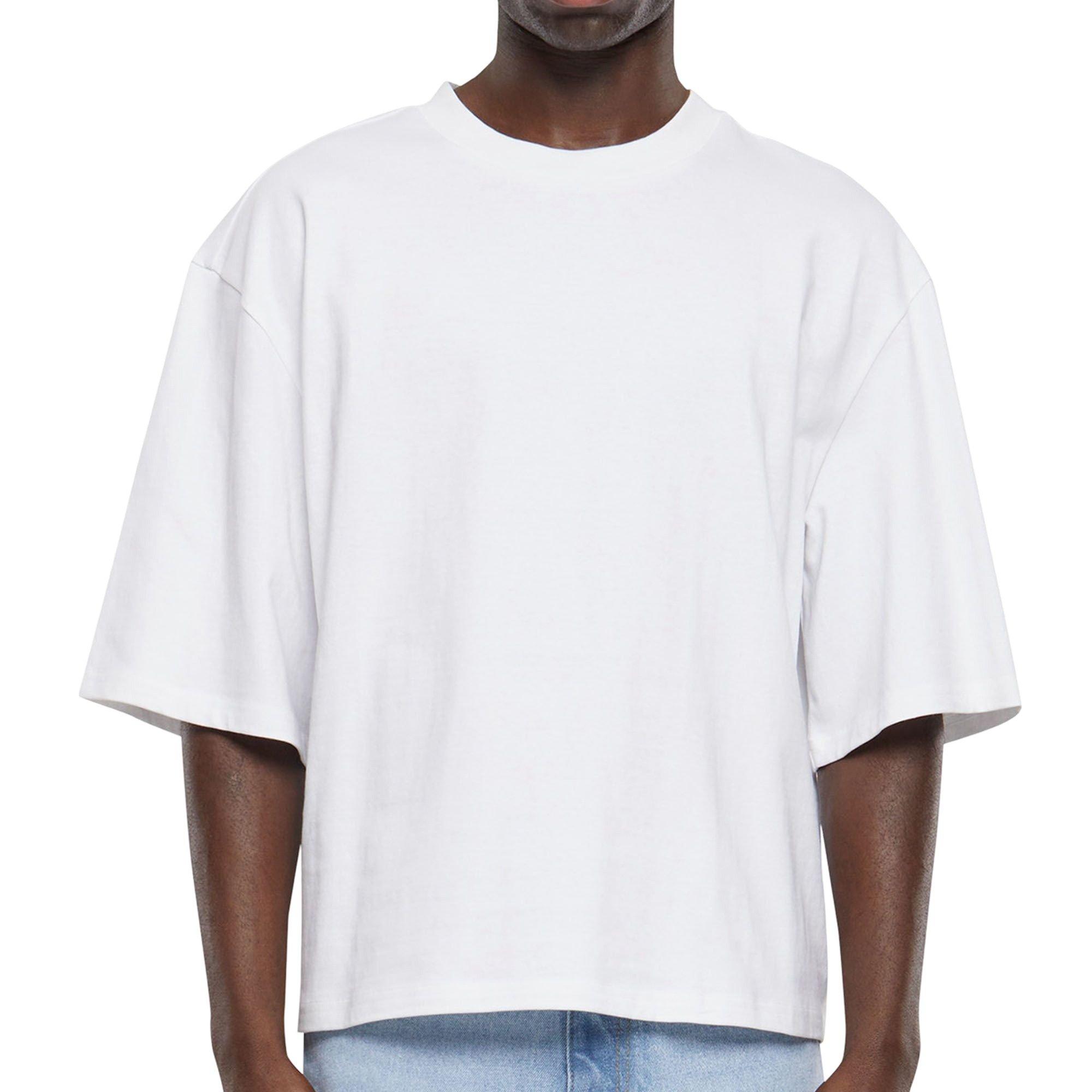 Forgotten Faces Men's Basic Crop Tee - White - WHITE Thumbnail View 3