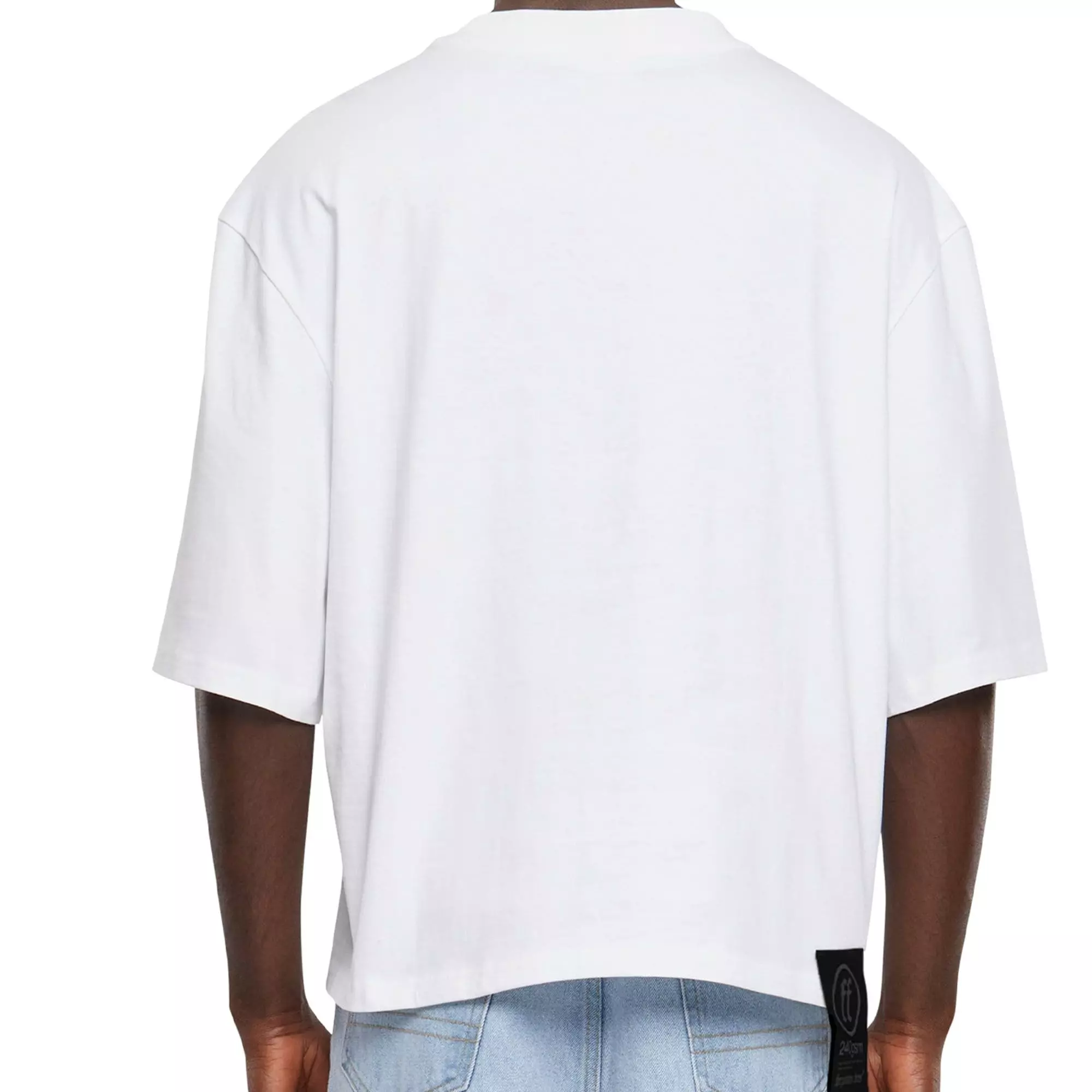 Forgotten Faces Men's Basic Crop Tee - White - WHITE
