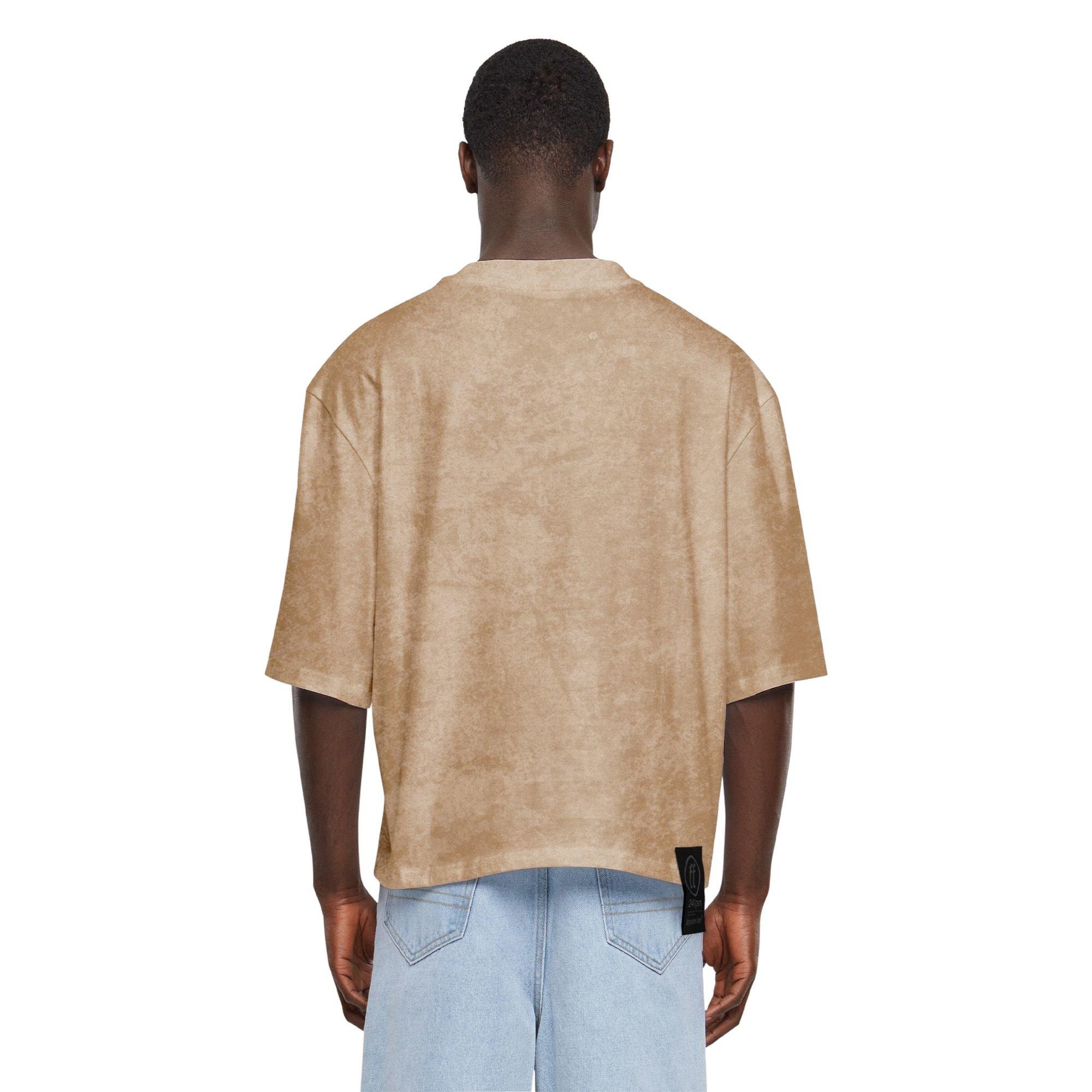 Forgotten Faces Men's Basic Crop Acid Tee - Union Beige - TAN Thumbnail View 2