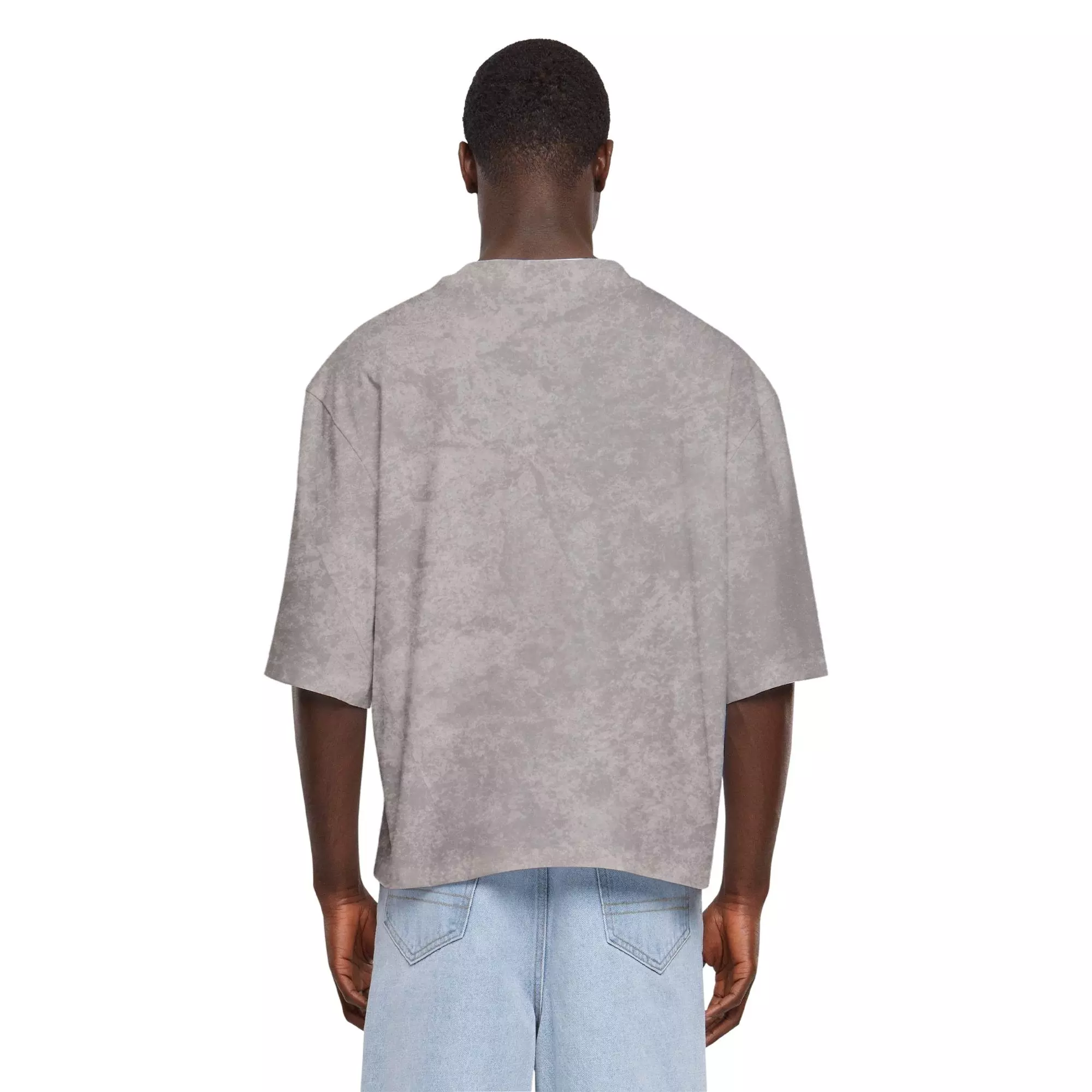 Forgotten Faces Men's Basic Crop Tee - Acid Asphalt - GREY