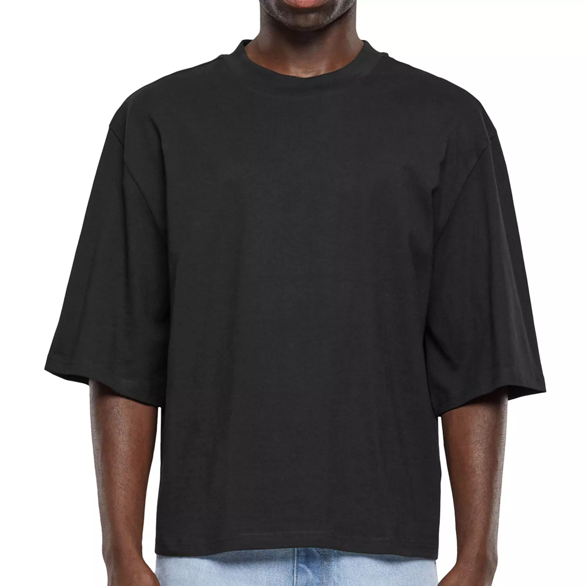 Forgotten Faces Men's Basic Crop Tee - Black - BLACK