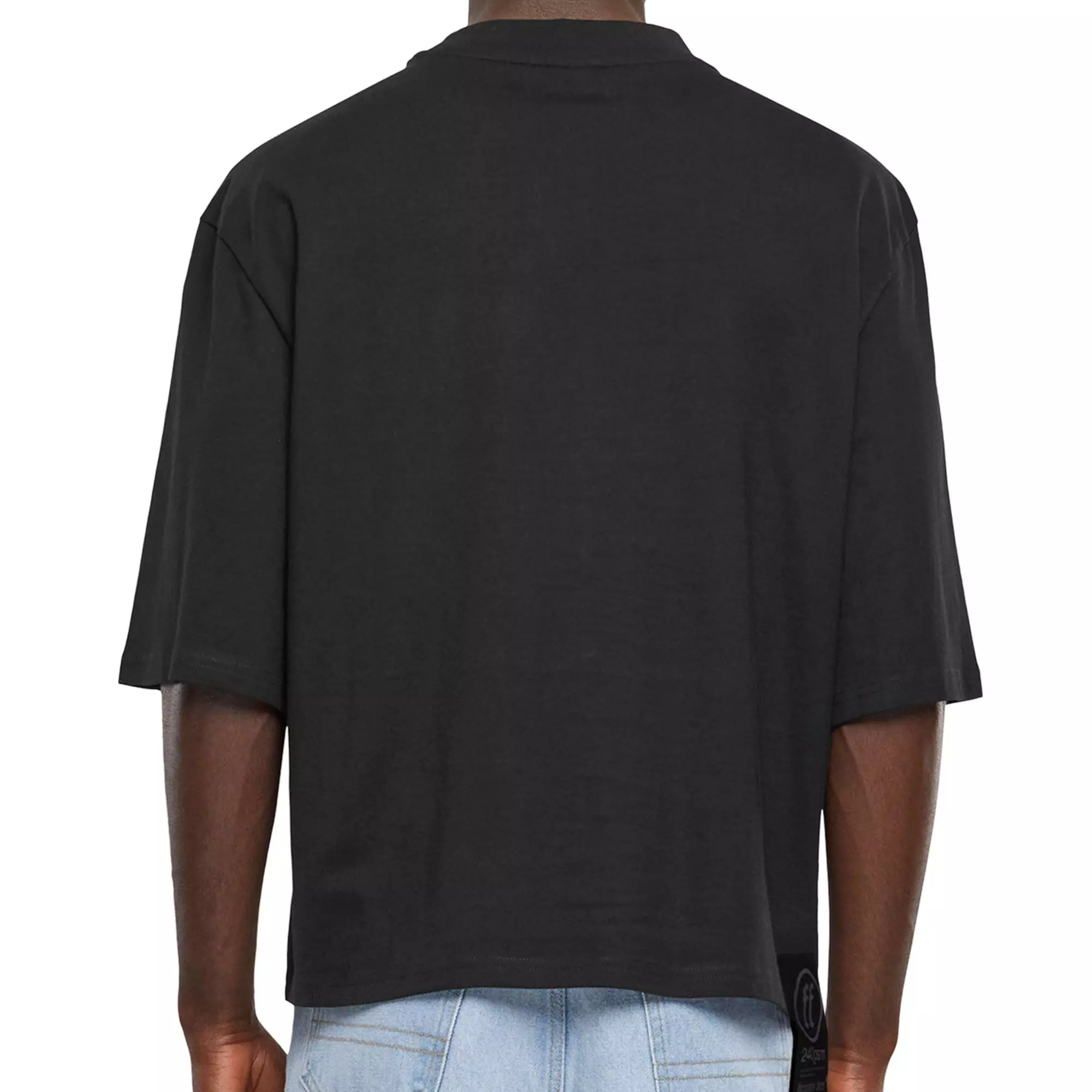 Forgotten Faces Men's Basic Crop Tee - Black - BLACK