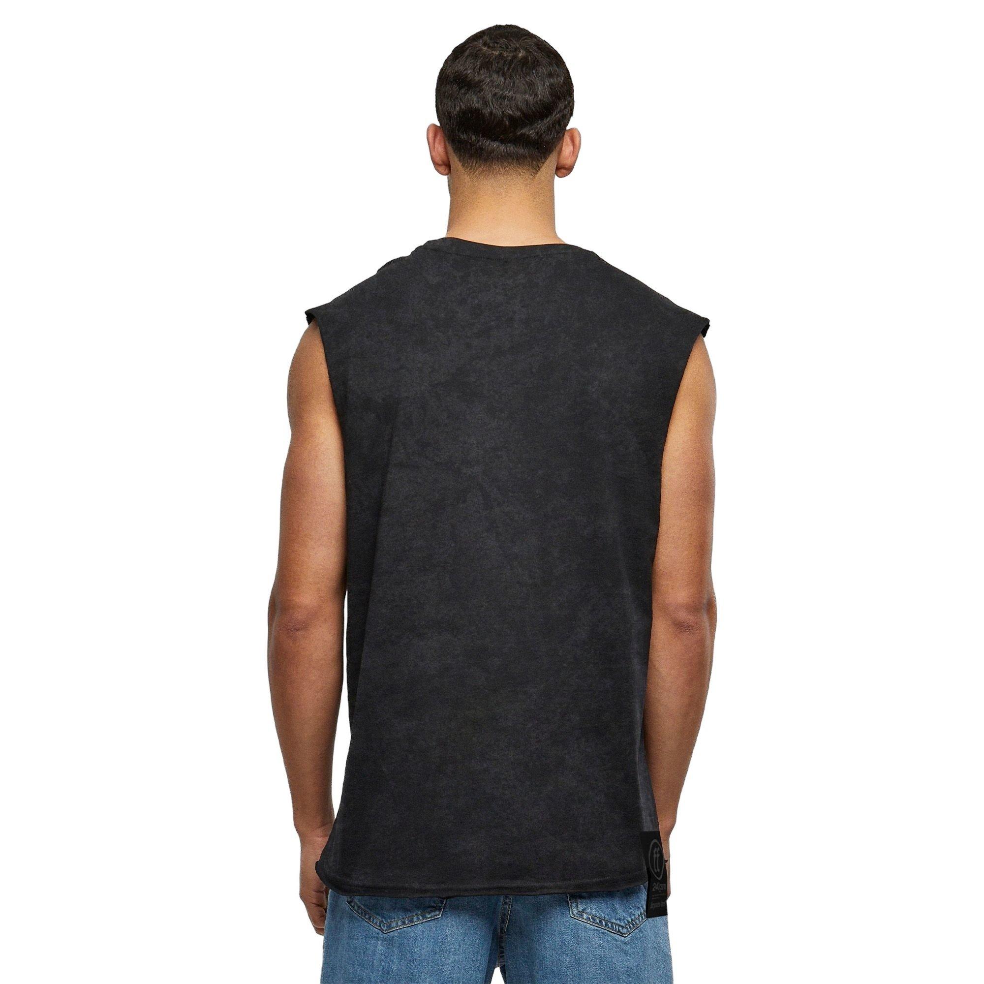 Forgotten Faces Men's Basic Muscle Tee - Acid Black - BLACK Thumbnail View 2