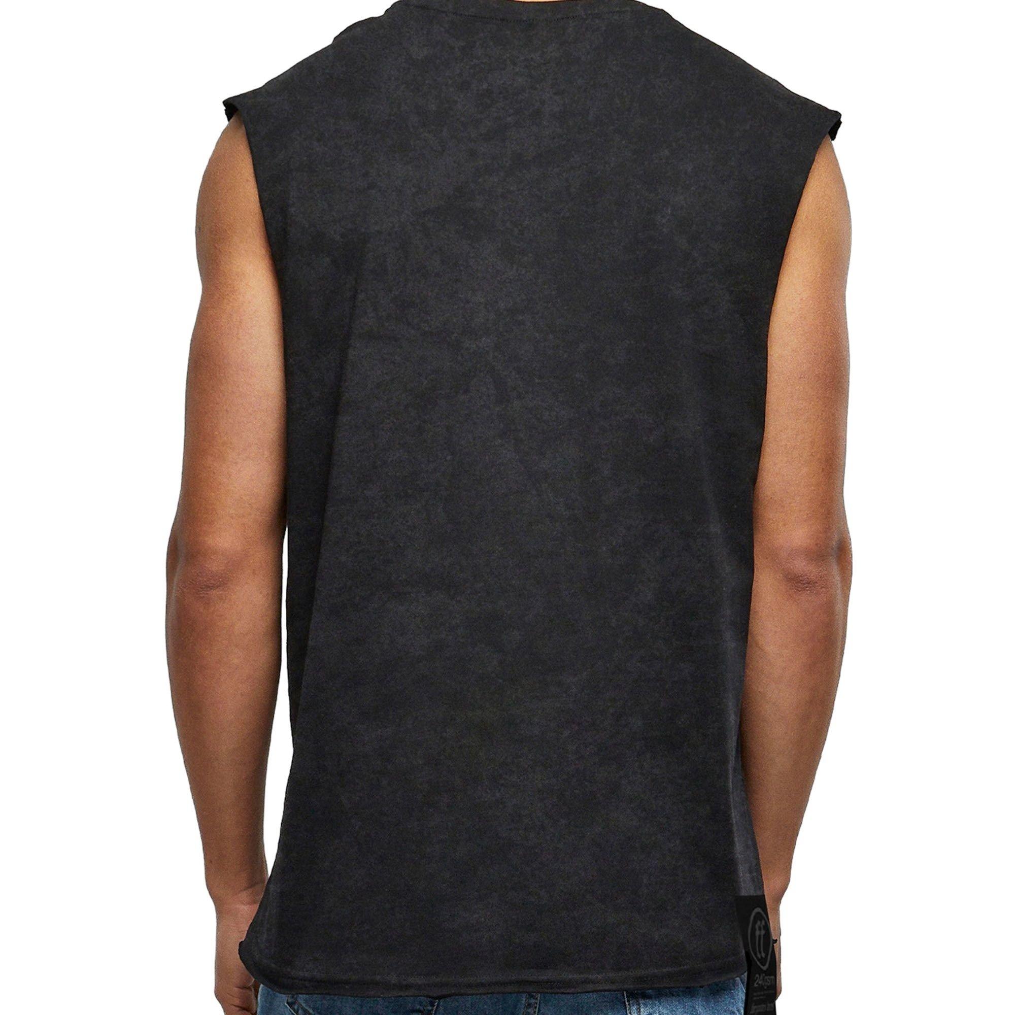 Forgotten Faces Men's Basic Muscle Tee - Acid Black - BLACK Thumbnail View 4