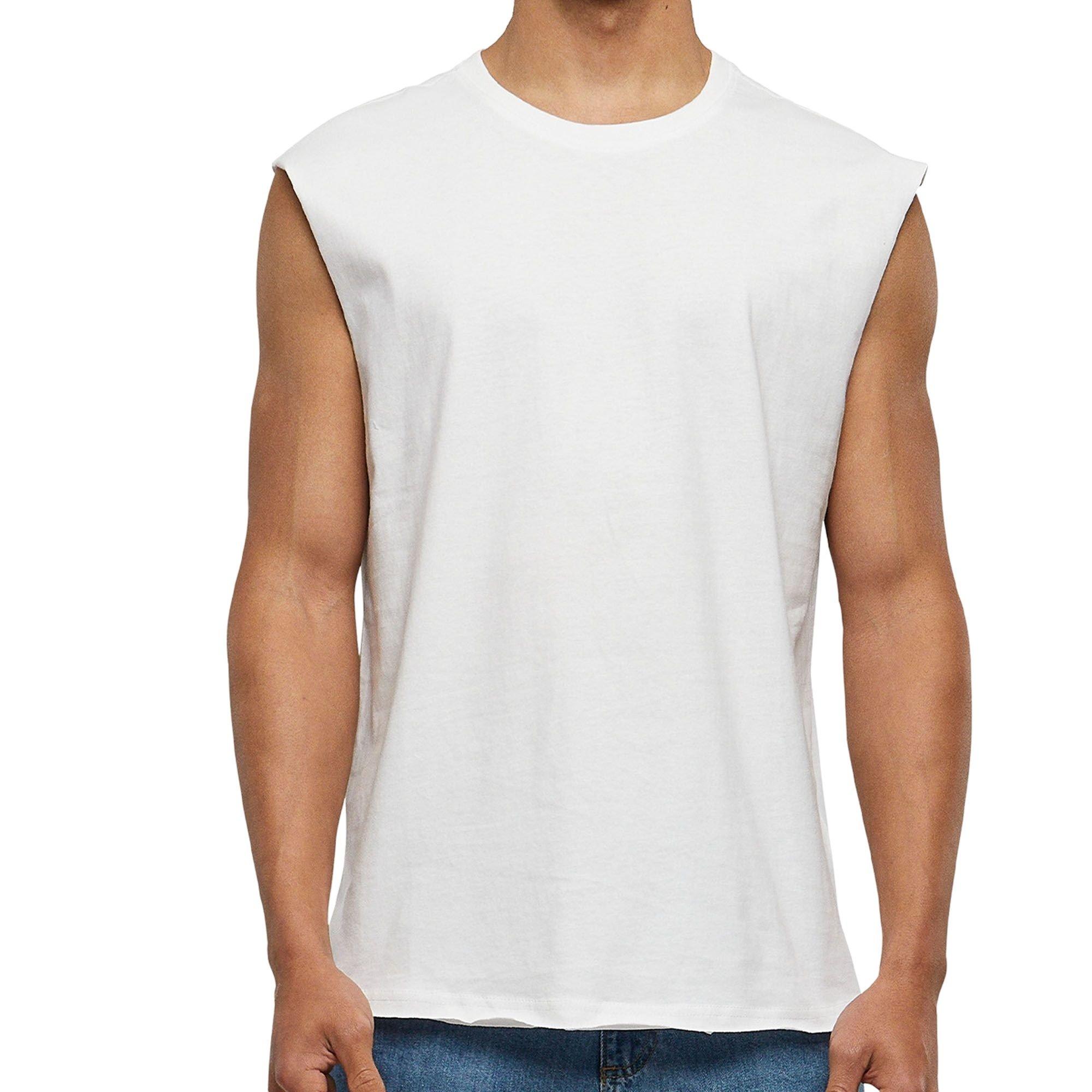 Forgotten Faces Men's Basic Muscle Tee - White - WHITE Thumbnail View 3