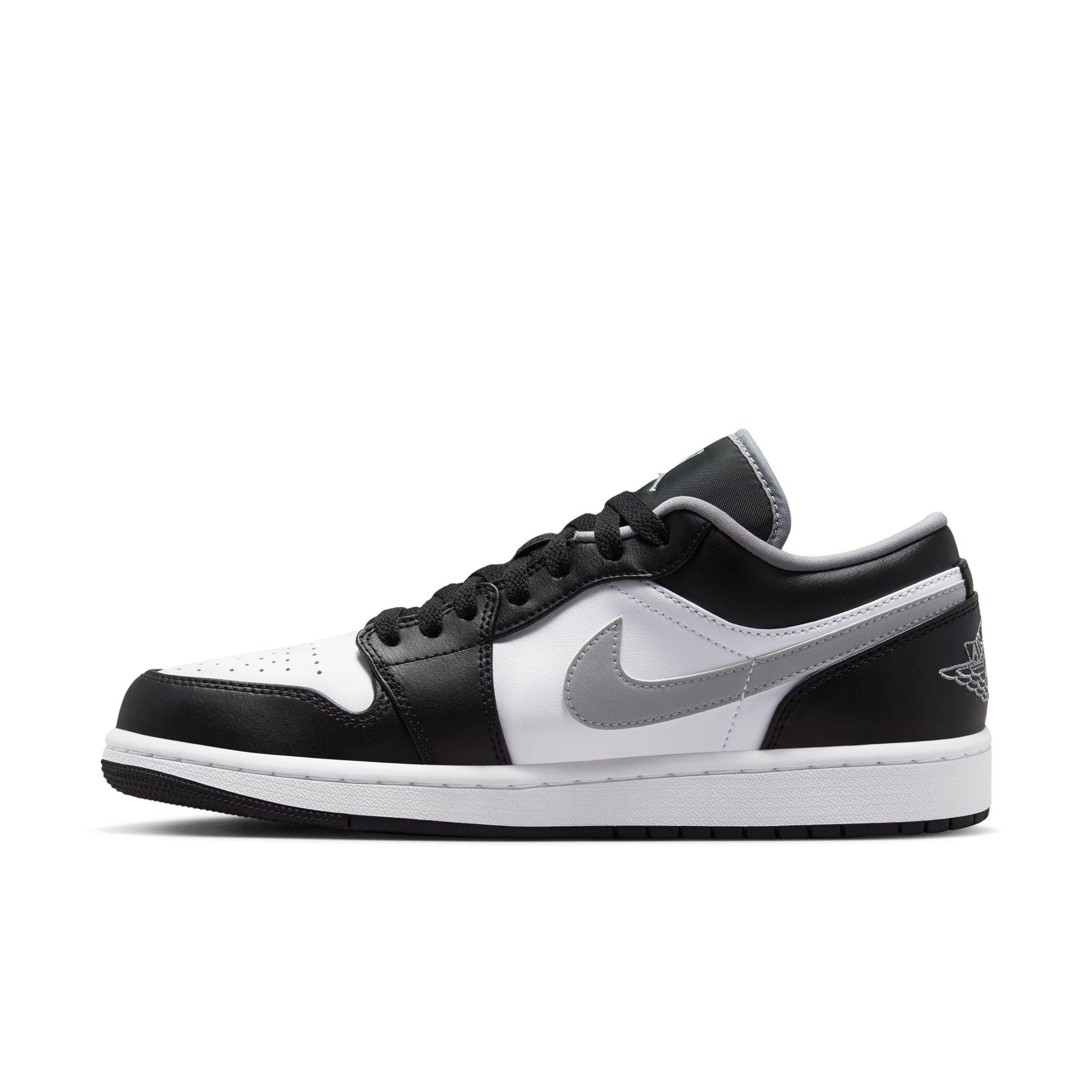 Jordan 1 Low "Black/Particle Grey/White" Men's Shoe - BLACK/GREY/WHITE Thumbnail View 4