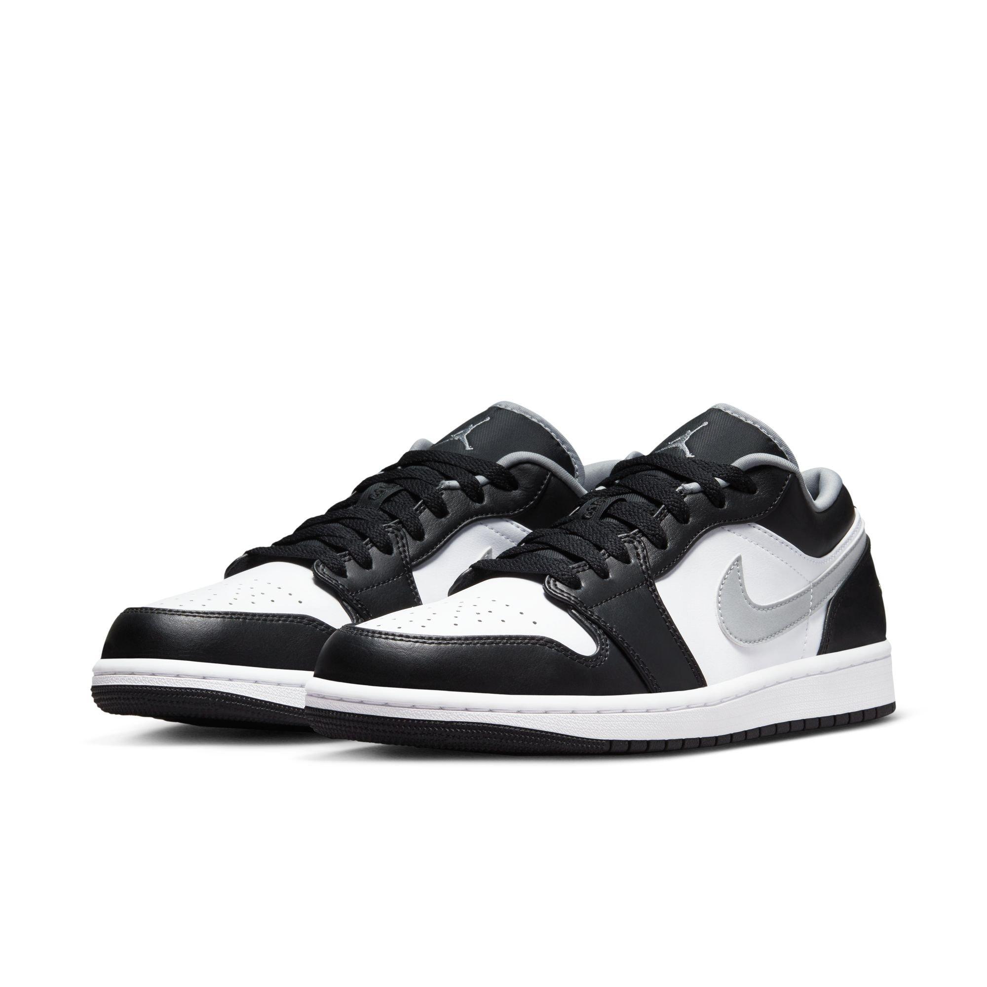 Jordan 1 Low "Black/Particle Grey/White" Men's Shoe - BLACK/GREY/WHITE Thumbnail View 5