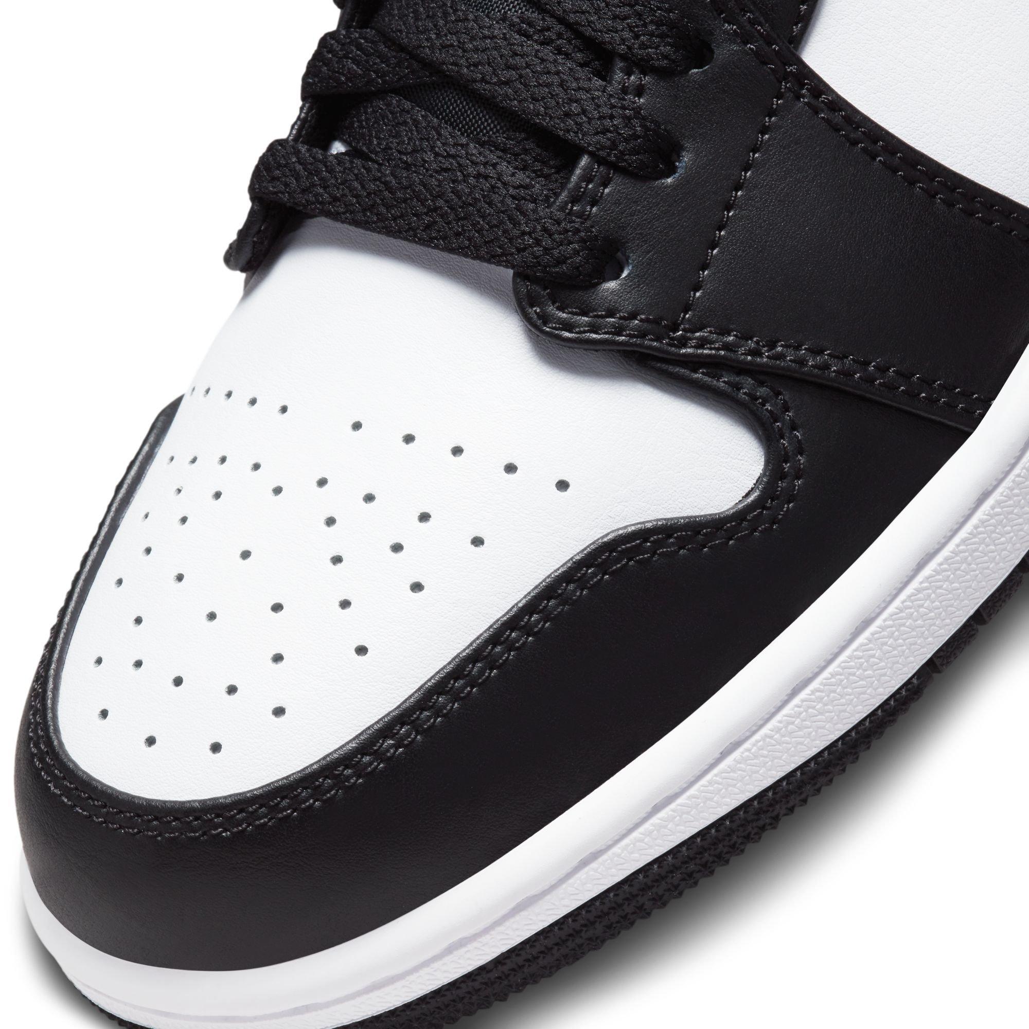 Jordan 1 Low "Black/Particle Grey/White" Men's Shoe - BLACK/GREY/WHITE Thumbnail View 9
