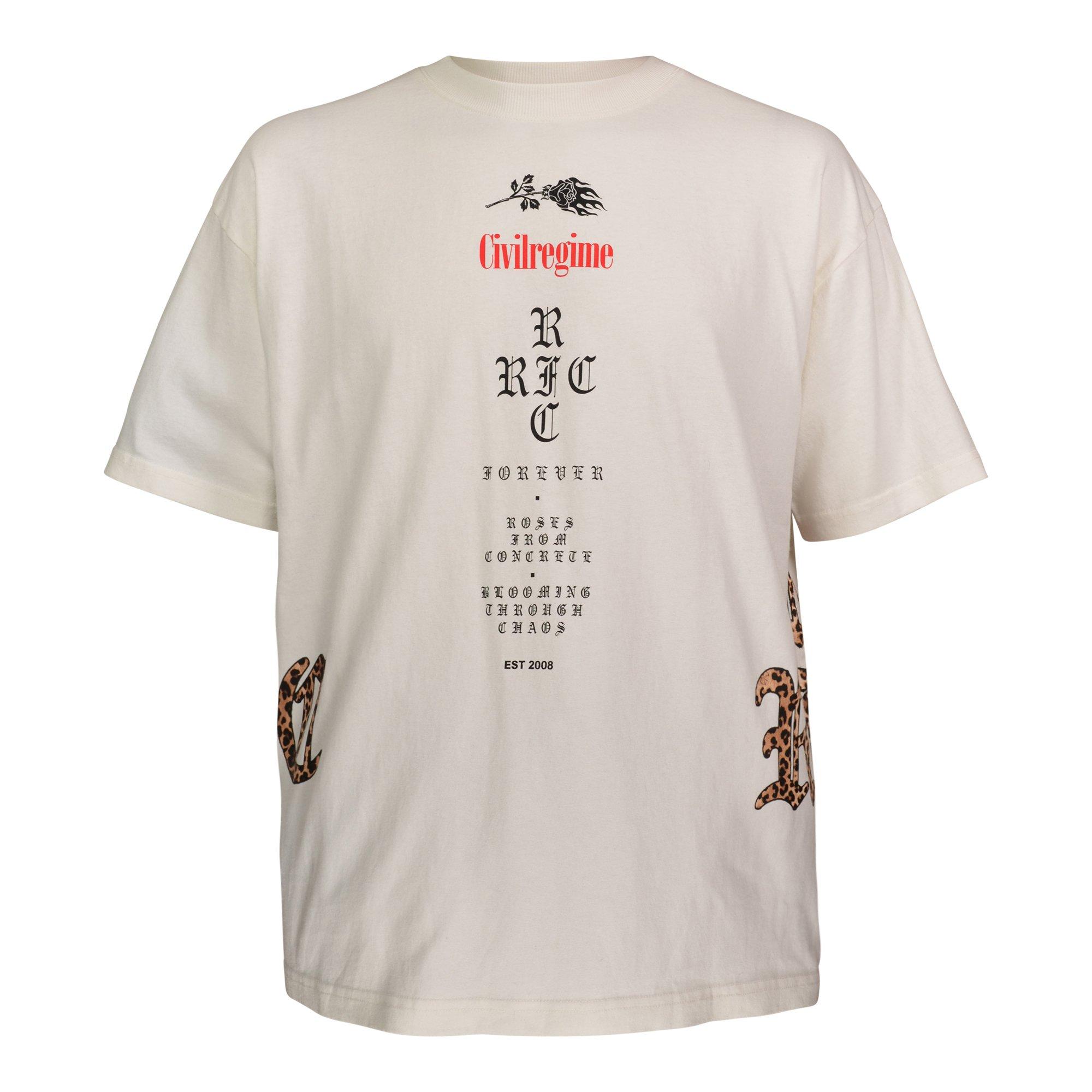 Civil Regime Men's Roses From Concrete Tee - CREAM Thumbnail View 1