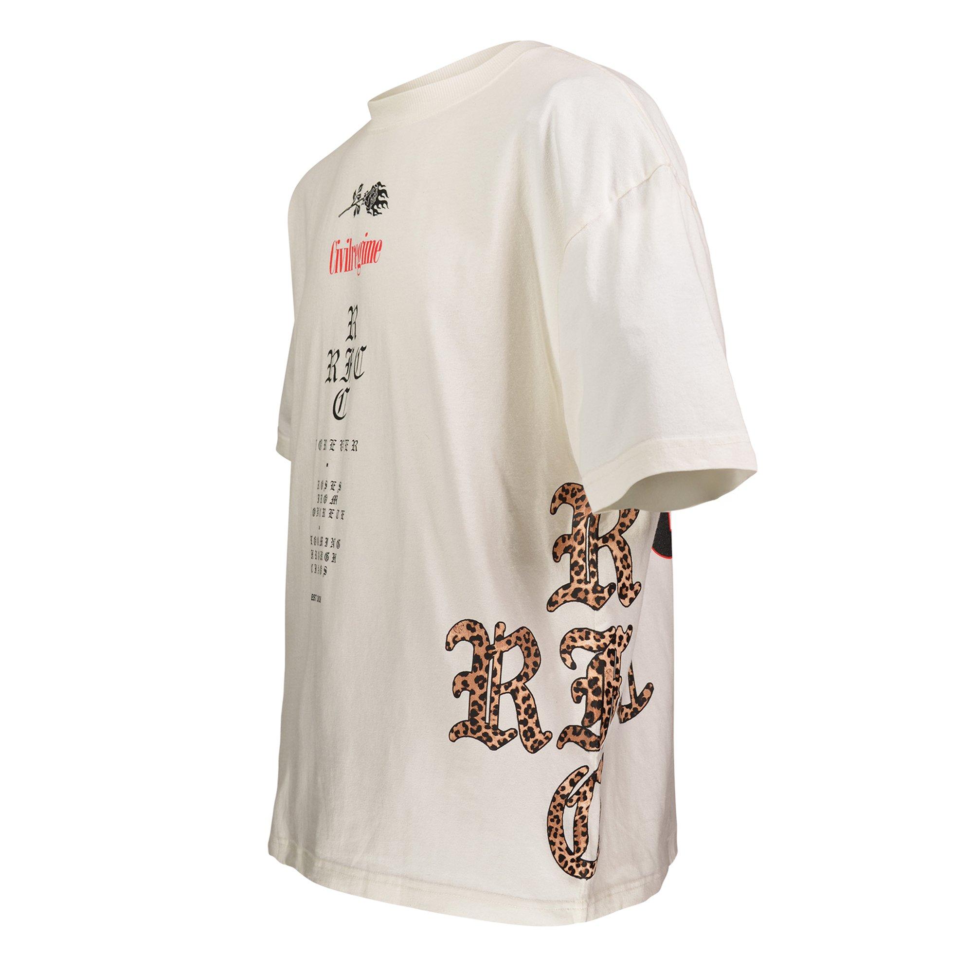 Civil Regime Men's Roses From Concrete Tee - CREAM Thumbnail View 3