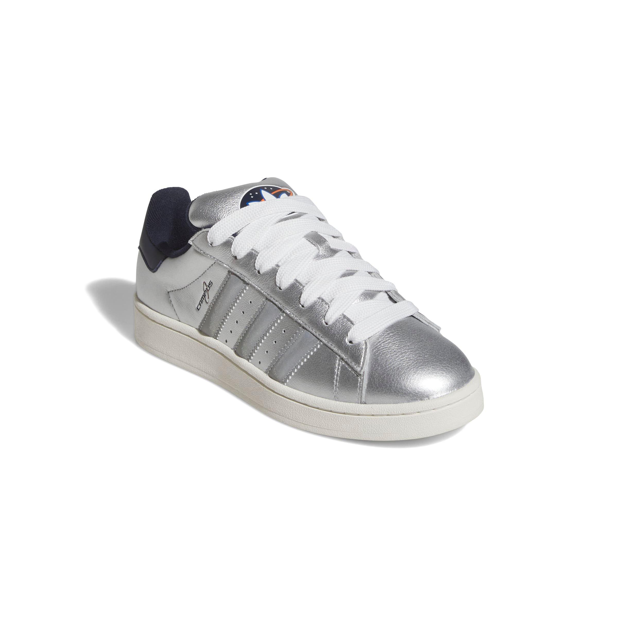 adidas Originals Campus Men's Leather Low Top Shoes - Silver