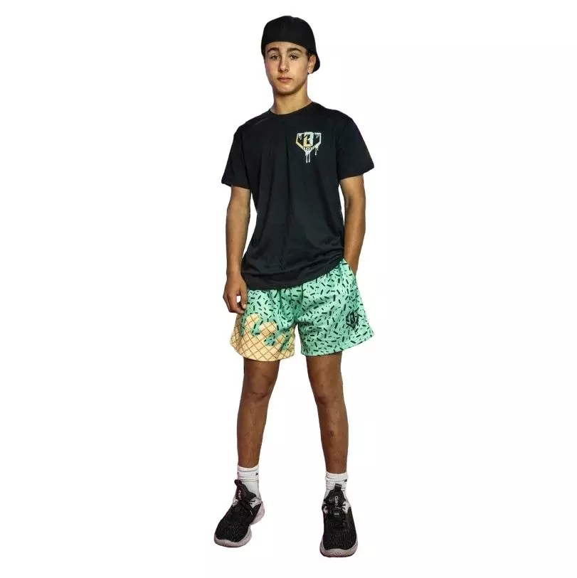 Baseball Lifestyle 101 Big Boys' Mint Ice Cream Shorts - GREEN/BLACK