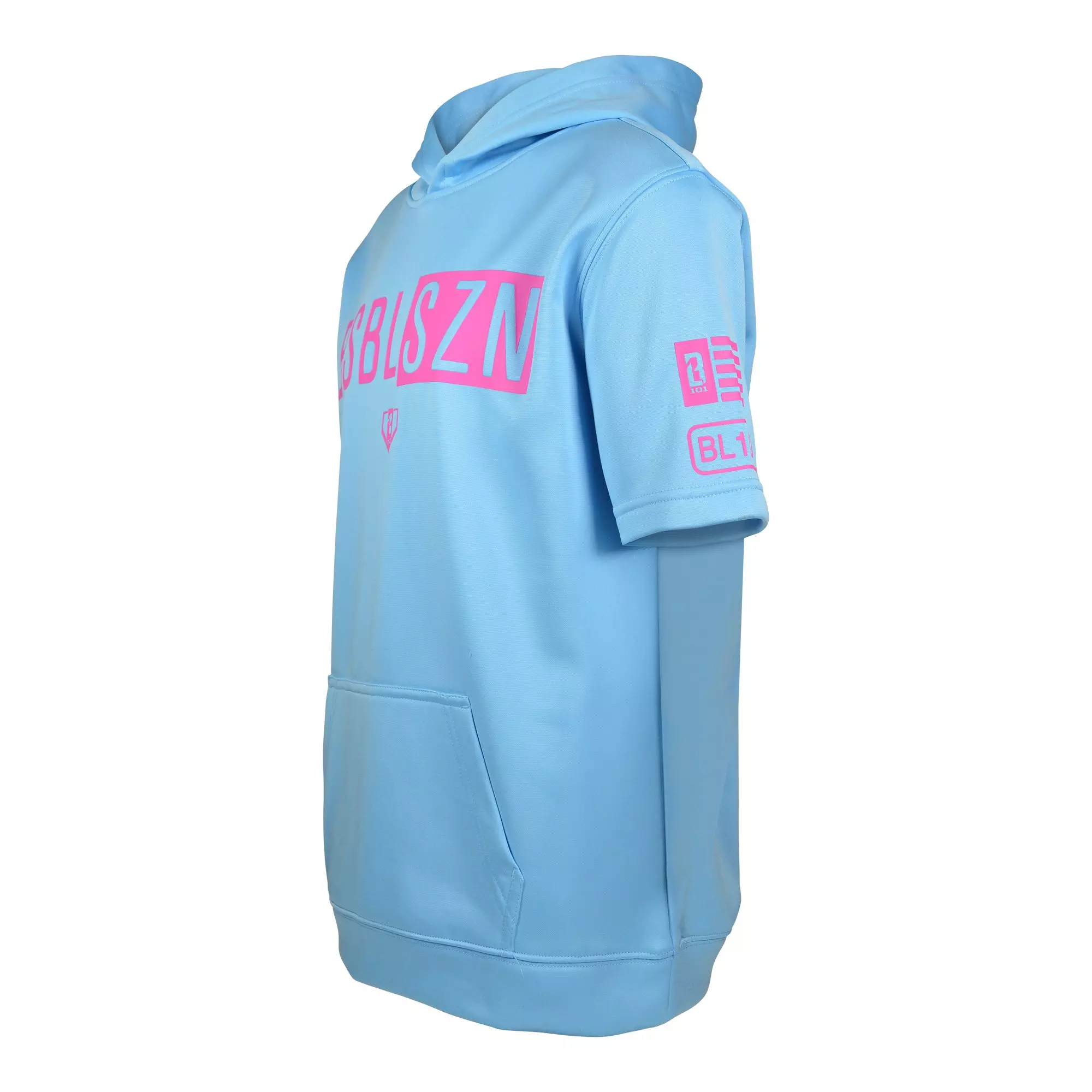 Baseball Lifestyle 101 Big Boys' Lifestyle Sleeveless Hoodie - Blue - BLUE/PINK