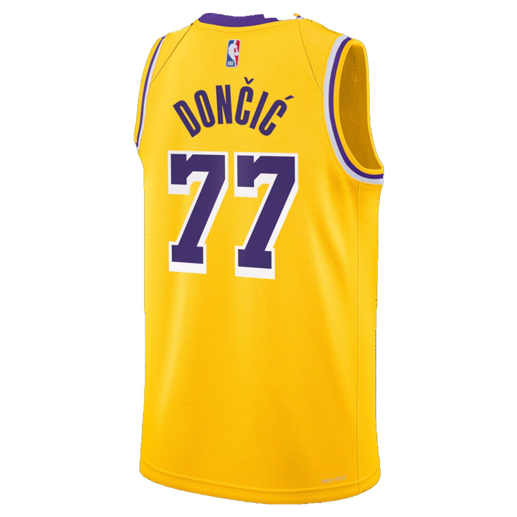 Nike Youth Los Angeles Lakers Luka Doncic Jersey-Yellow/Purple