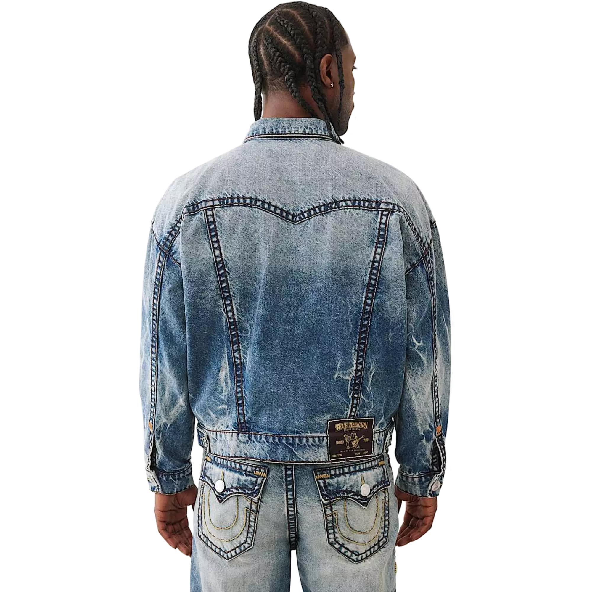 True Religion Men's Super T Cropped Denim Jacket - INDIGO