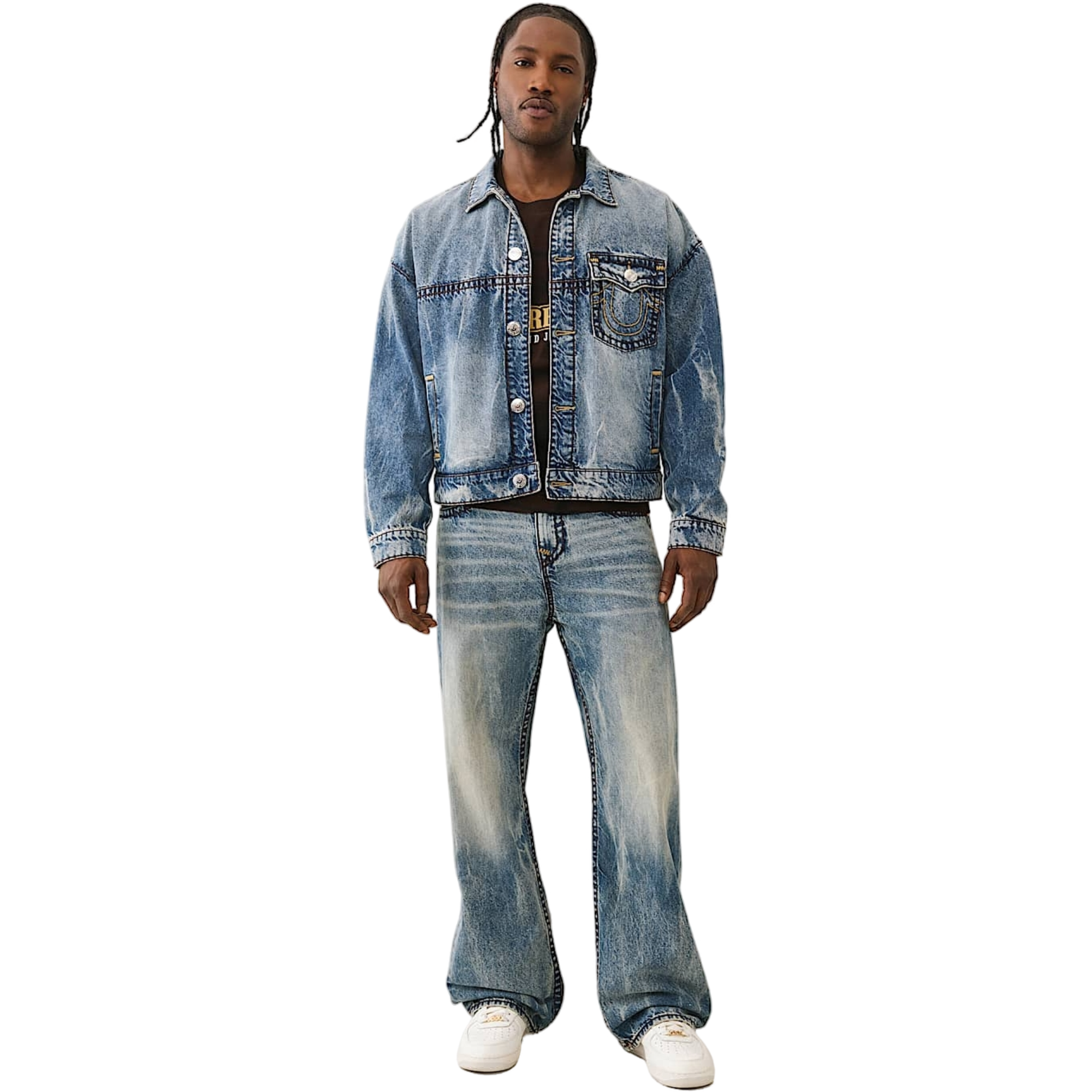 True Religion Men's Super T Cropped Denim Jacket - INDIGO Thumbnail View 6