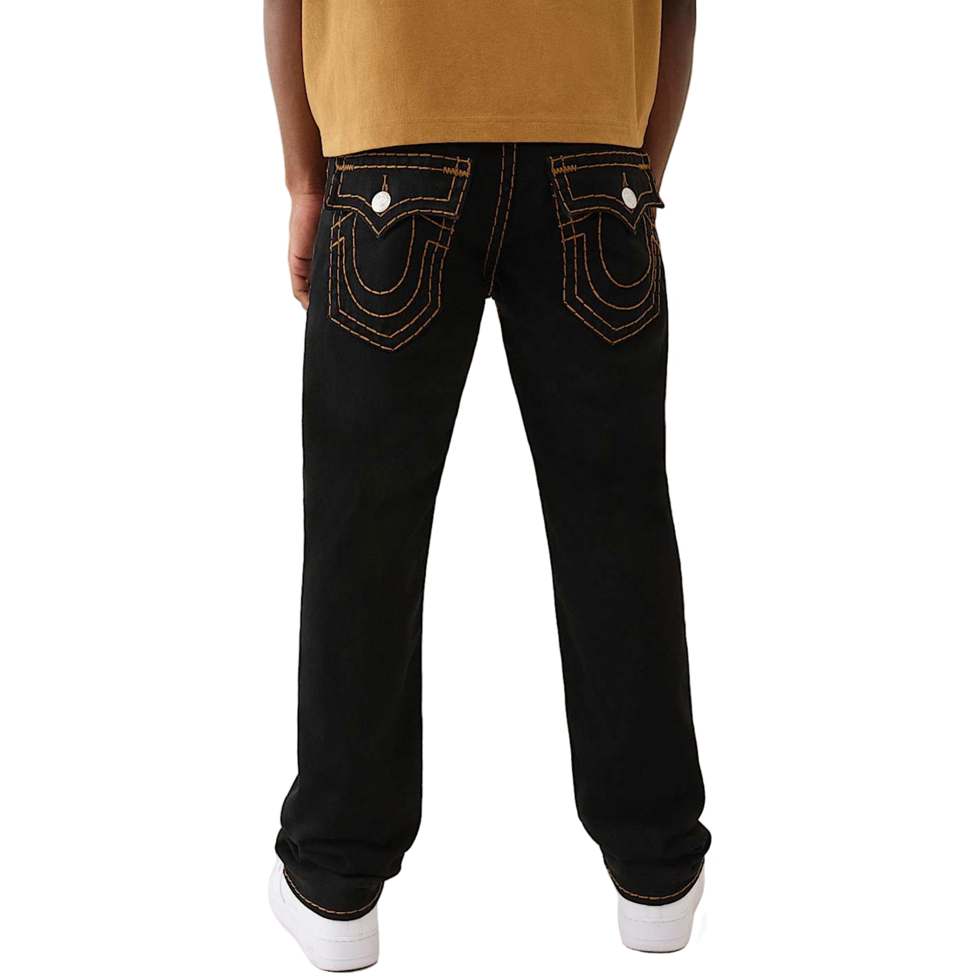 True Religion Men's Ricky Super T Straight Jeans - BLACK Thumbnail View 2