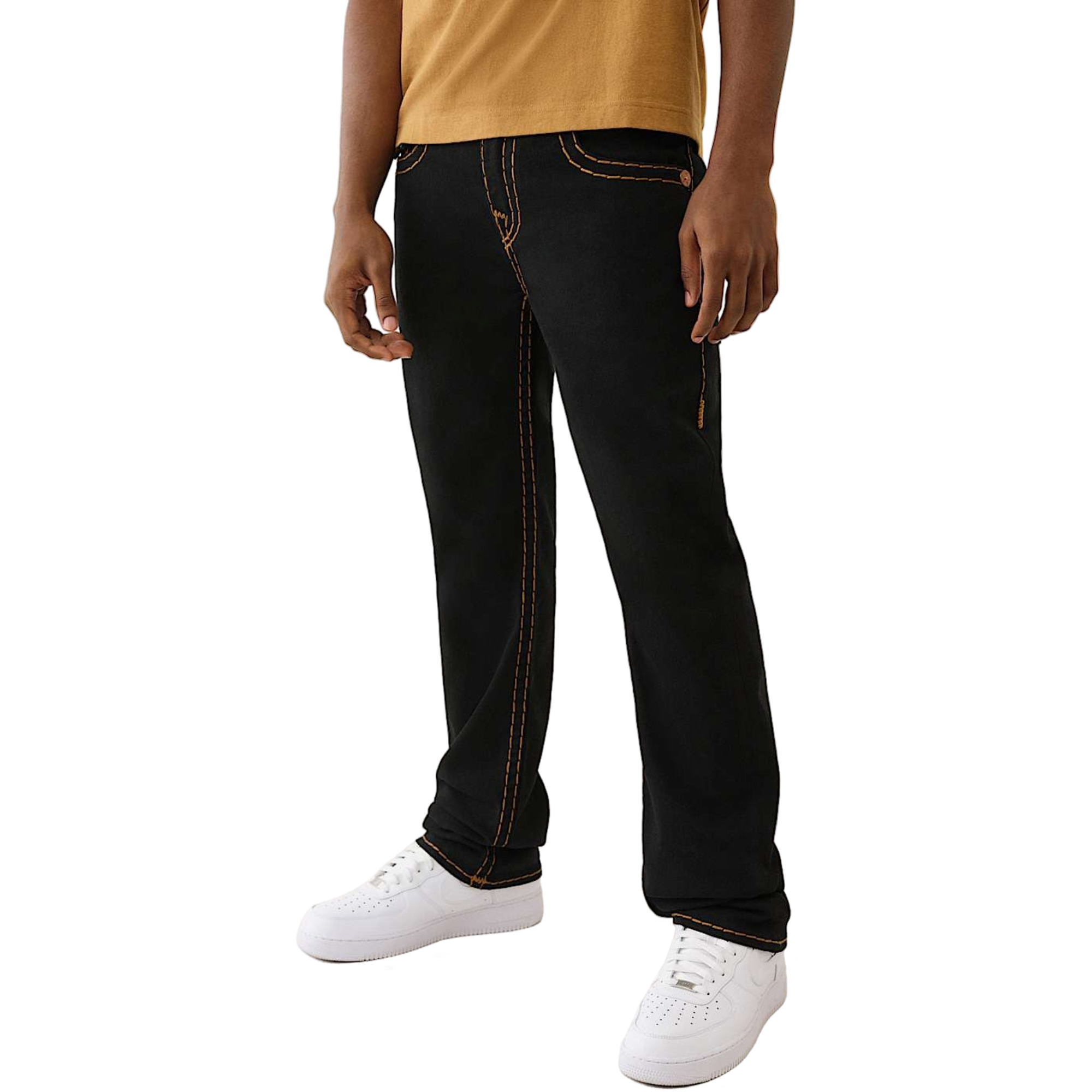 True Religion Men's Ricky Super T Straight Jeans - BLACK Thumbnail View 3