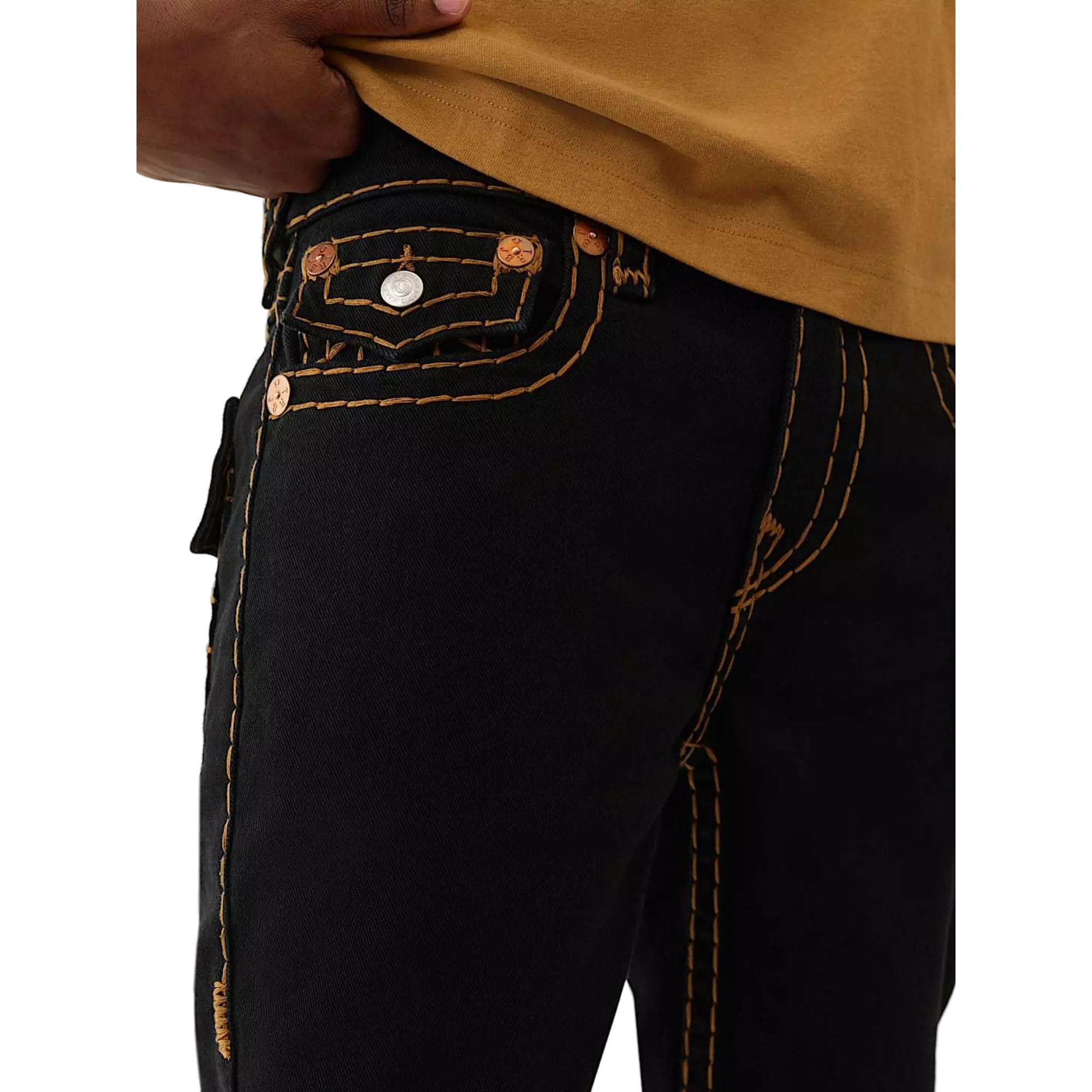 True Religion Men's Ricky Super T Straight Jeans - BLACK