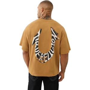 True Religion Men's Painted Puff Print Horseshoe Oversized Tee
