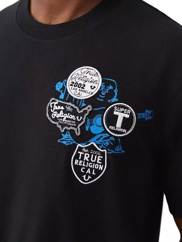 True Religion Men's University Tee - White - WHITE