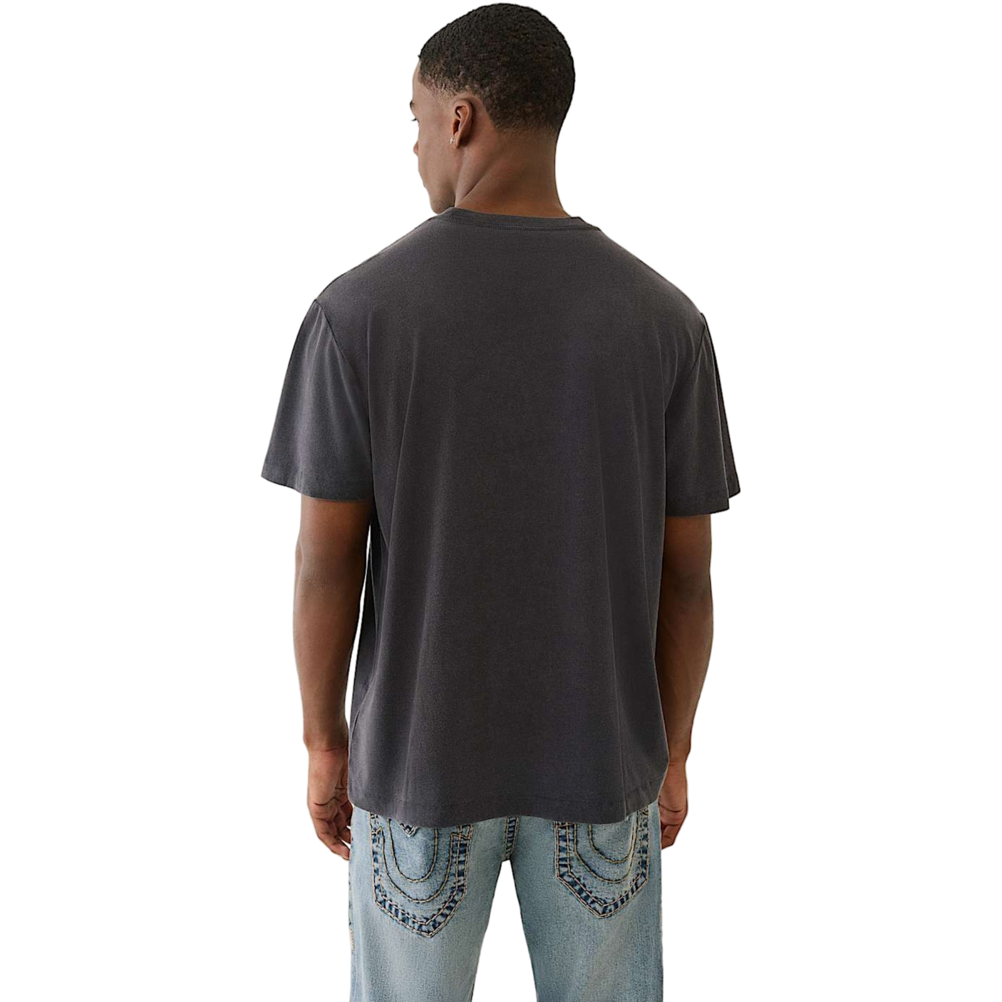 True Religion Men's MFG Tiger Vintage Tee - BLACK Thumbnail View 2