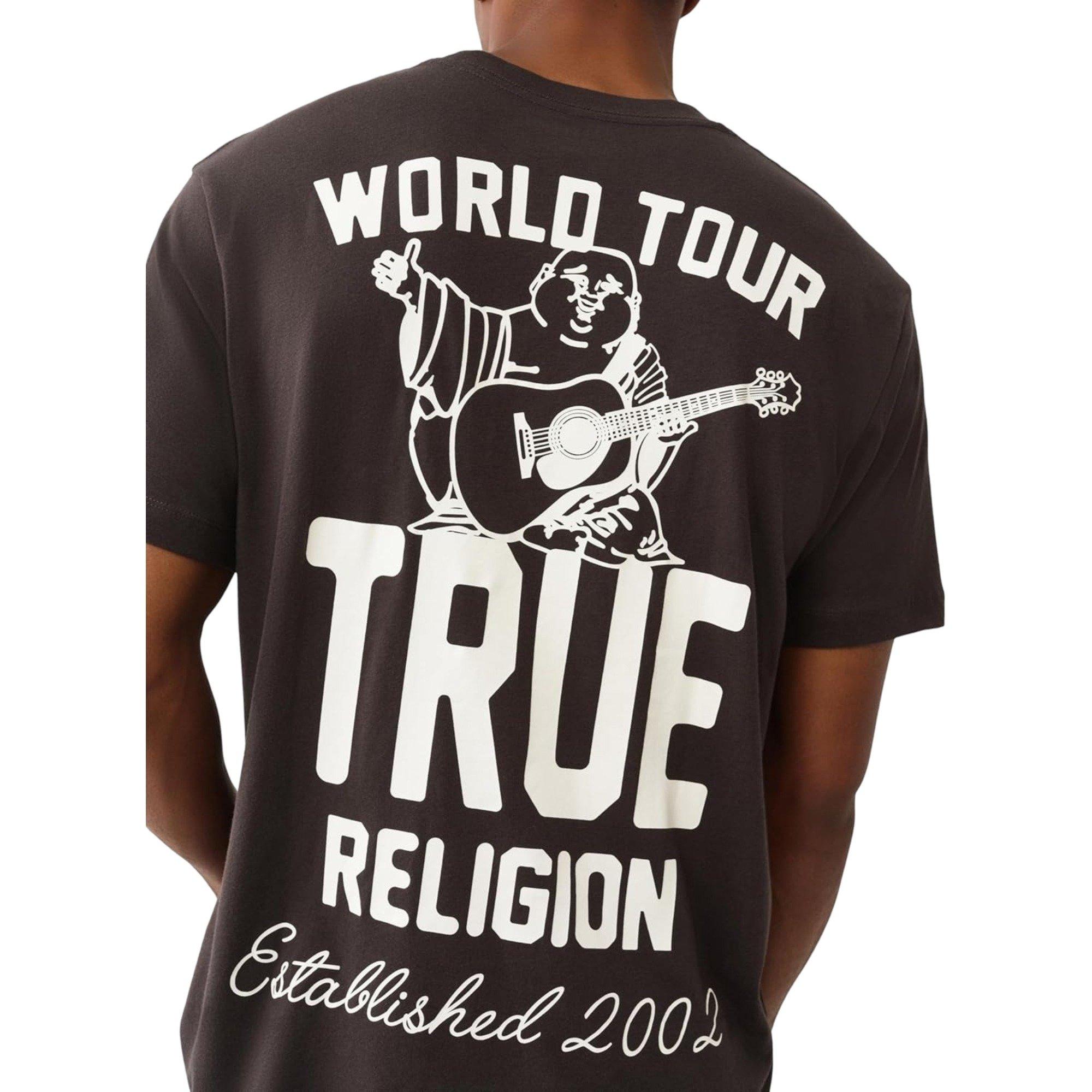 True Religion Men's Patch Buddha Tee - BROWN Thumbnail View 4