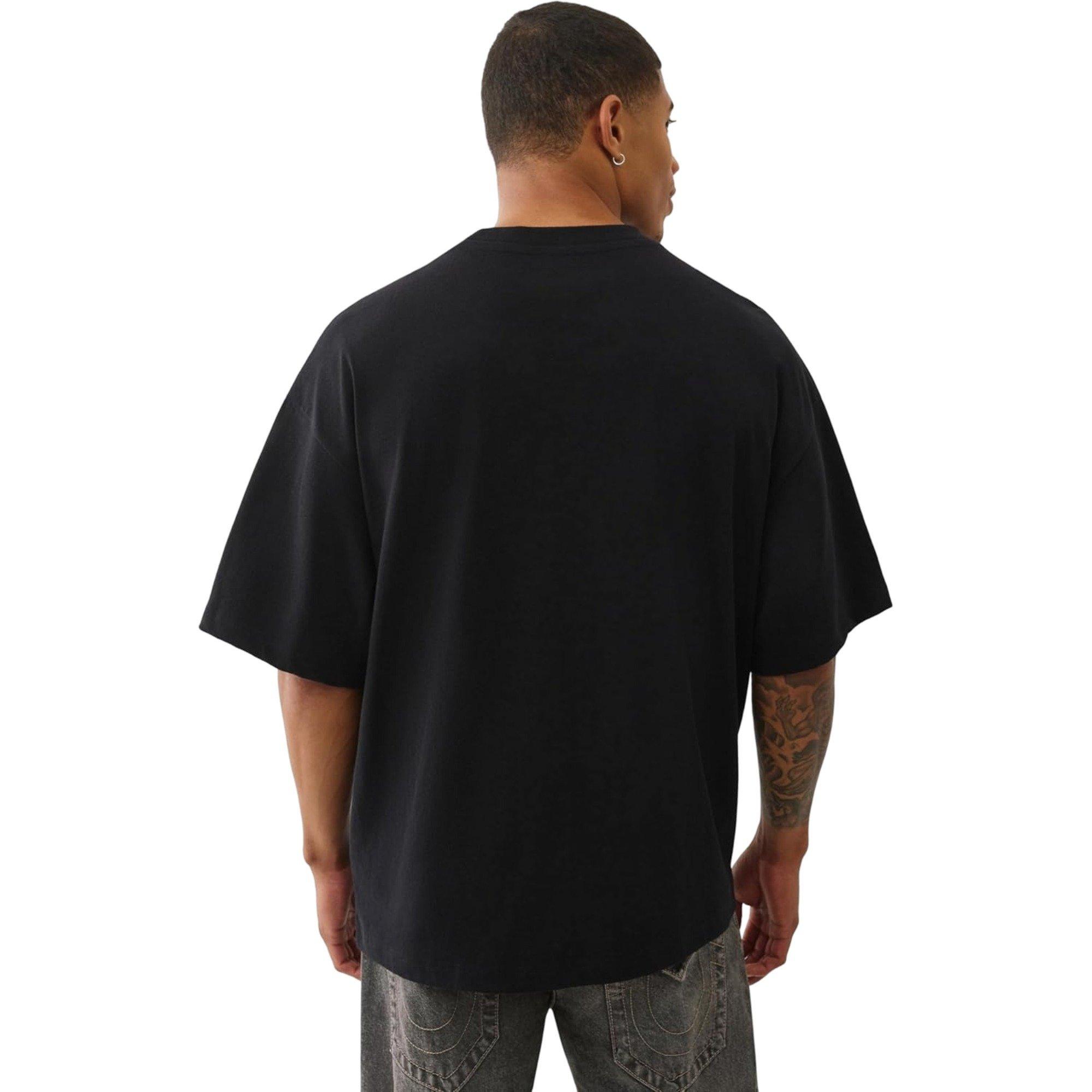 True Religion Men's Forest Camo Oversized Tee - BLACK Thumbnail View 2