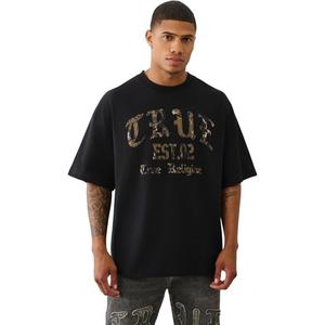 True Religion Men's Forest Camo Oversized Tee