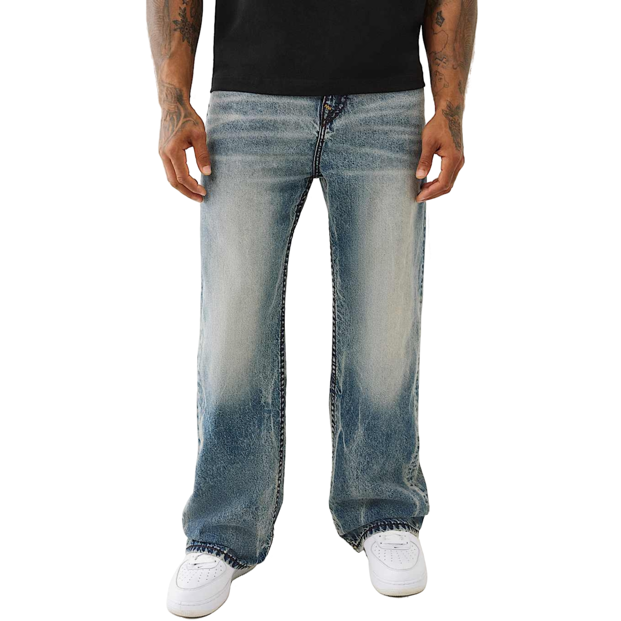 True Religion Men's Vinny Super T Ultra Baggy Jeans - INDIGO Thumbnail View 1
