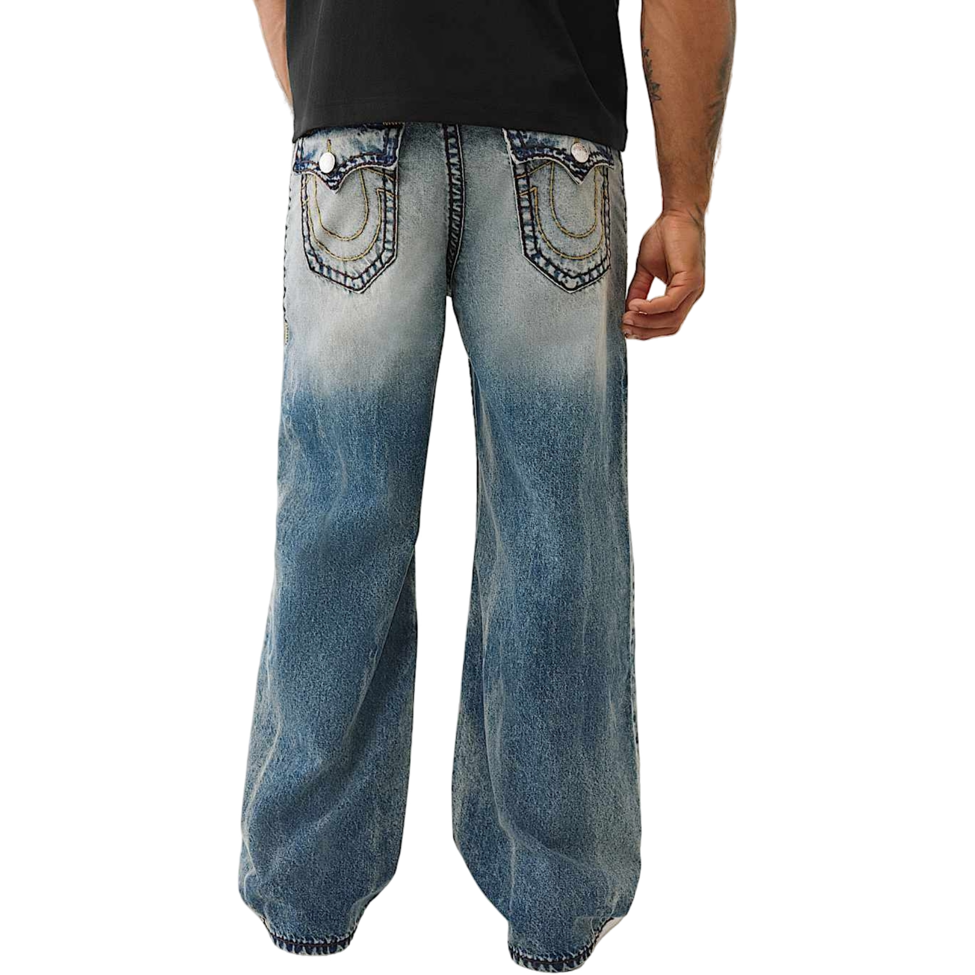 True Religion Men's Vinny Super T Ultra Baggy Jeans - INDIGO Thumbnail View 2