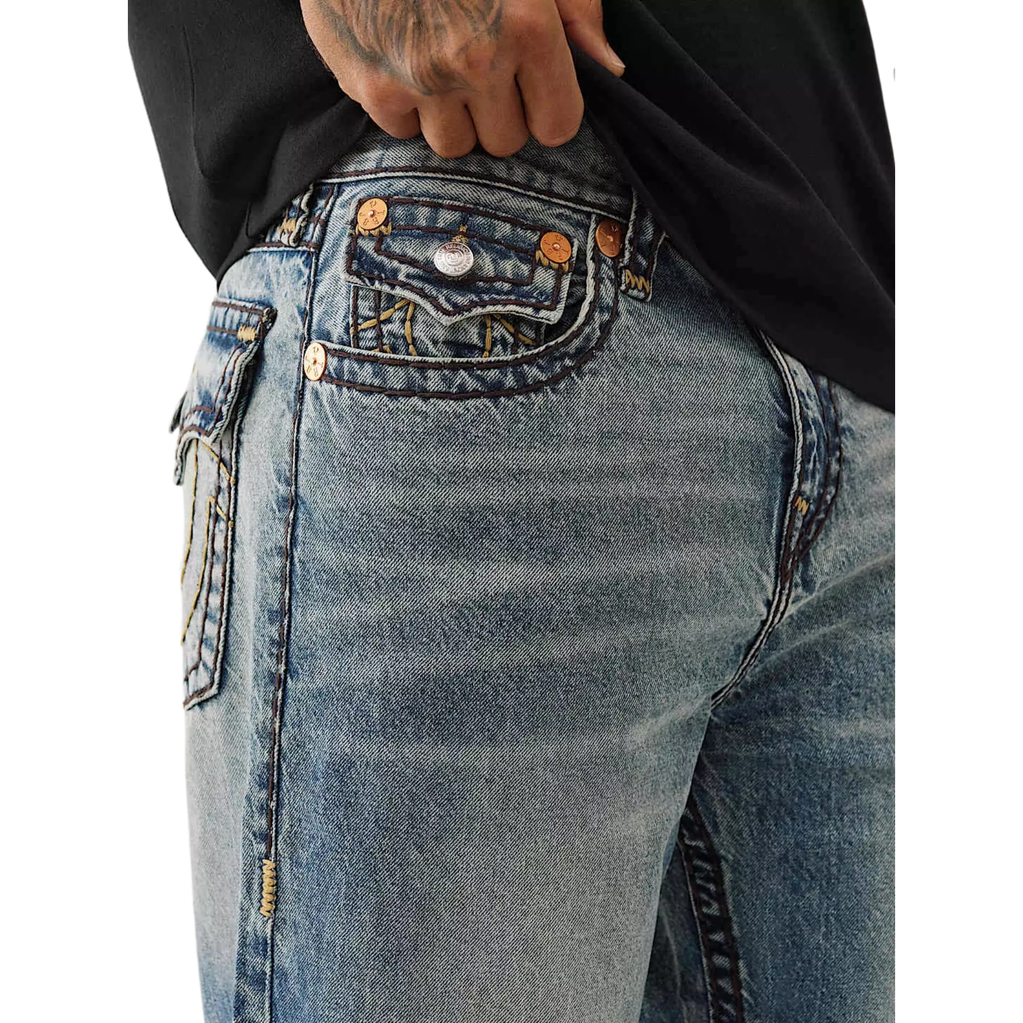 True Religion Men's Vinny Super T Ultra Baggy Jeans - INDIGO